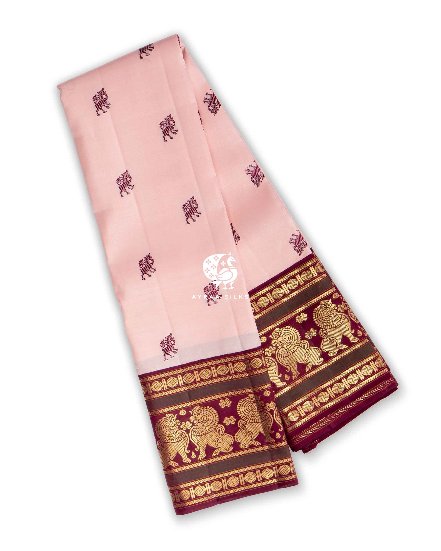 Blush Yazhi Kanchipuram Saree