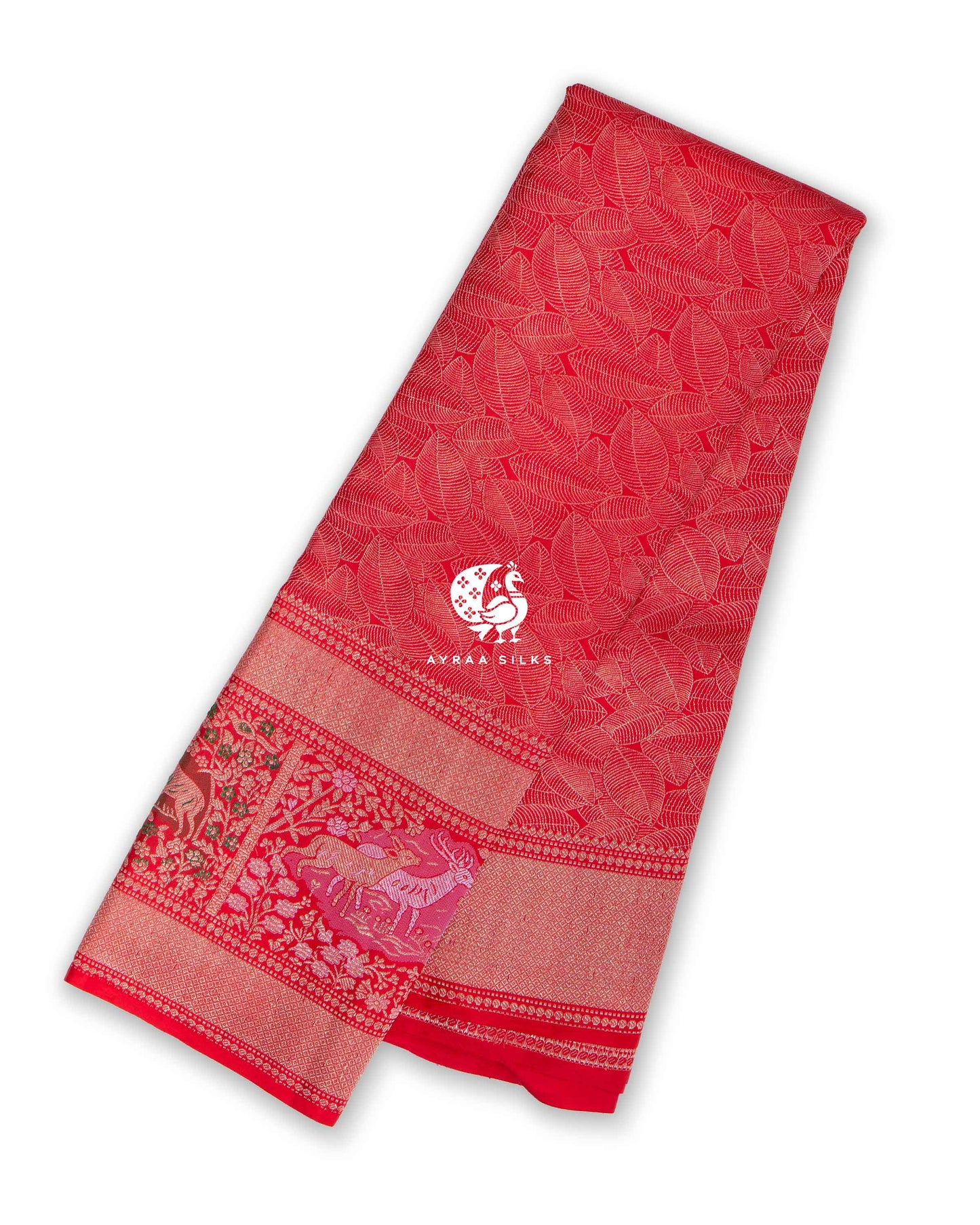 Deep Red Aranya Kanchipuram Saree