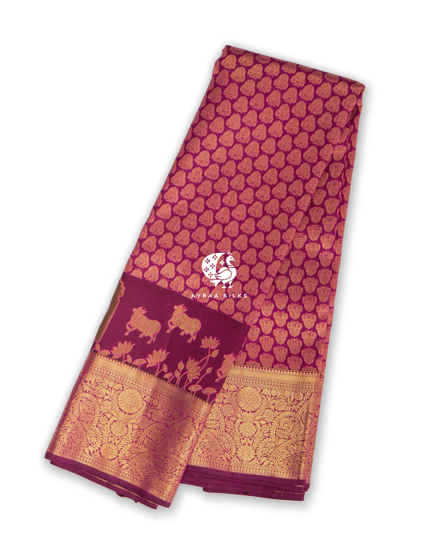 Rani Rudraksha Kanchipuram Saree