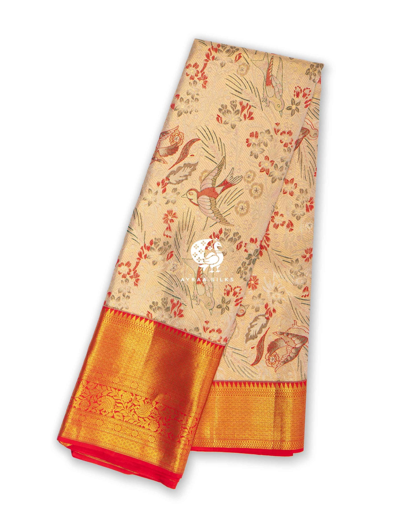 Ivory Vanachitra Kanchipuram Saree