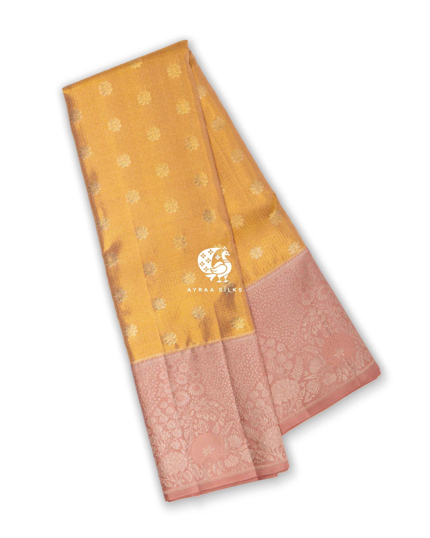 Golden Malli Kanchipuram Saree