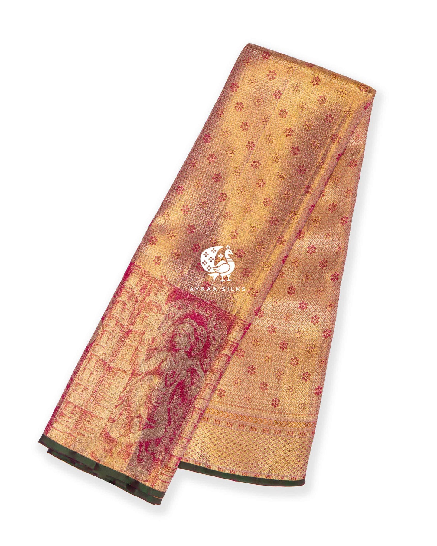 Golden Aalaya Kanchipuram Saree