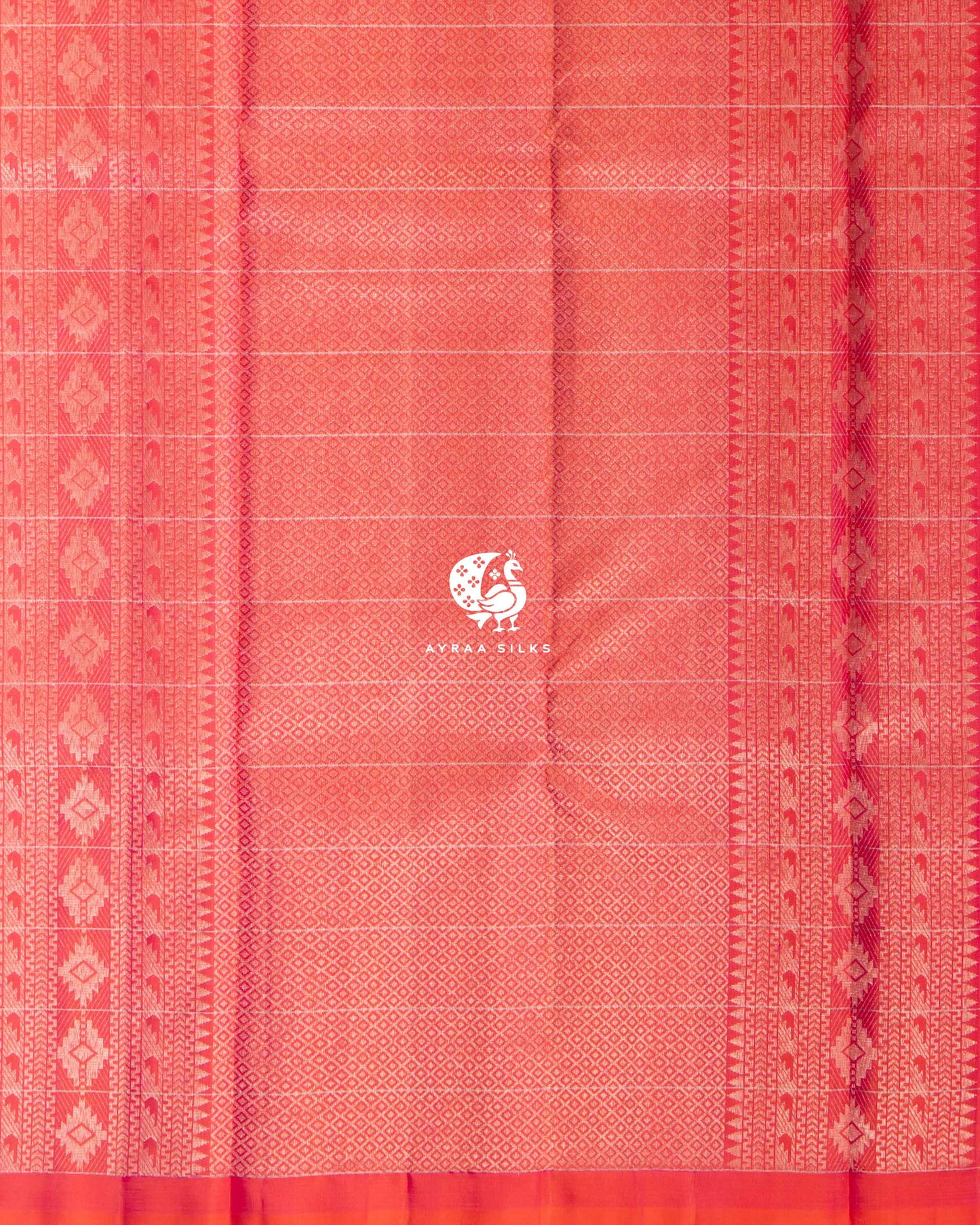 Coral Thilagam Kanchipuram Saree