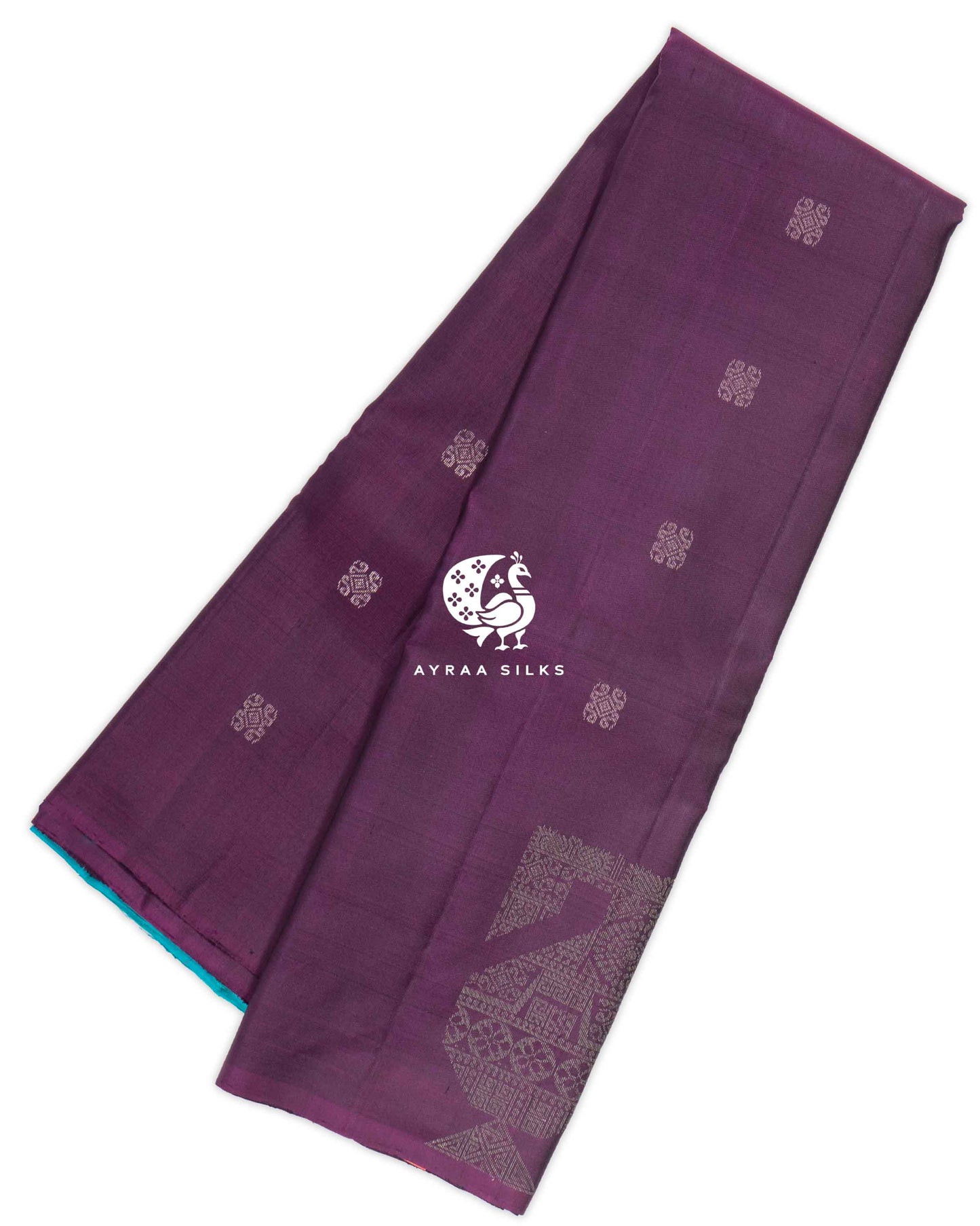 Plum Rudraksha Kanchipuram Saree