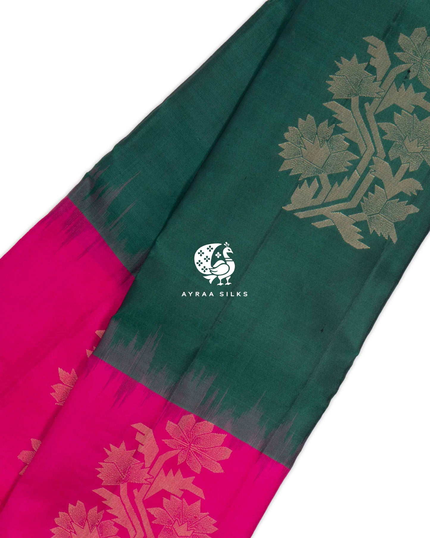 Emerald Kamalam Kanchipuram Saree
