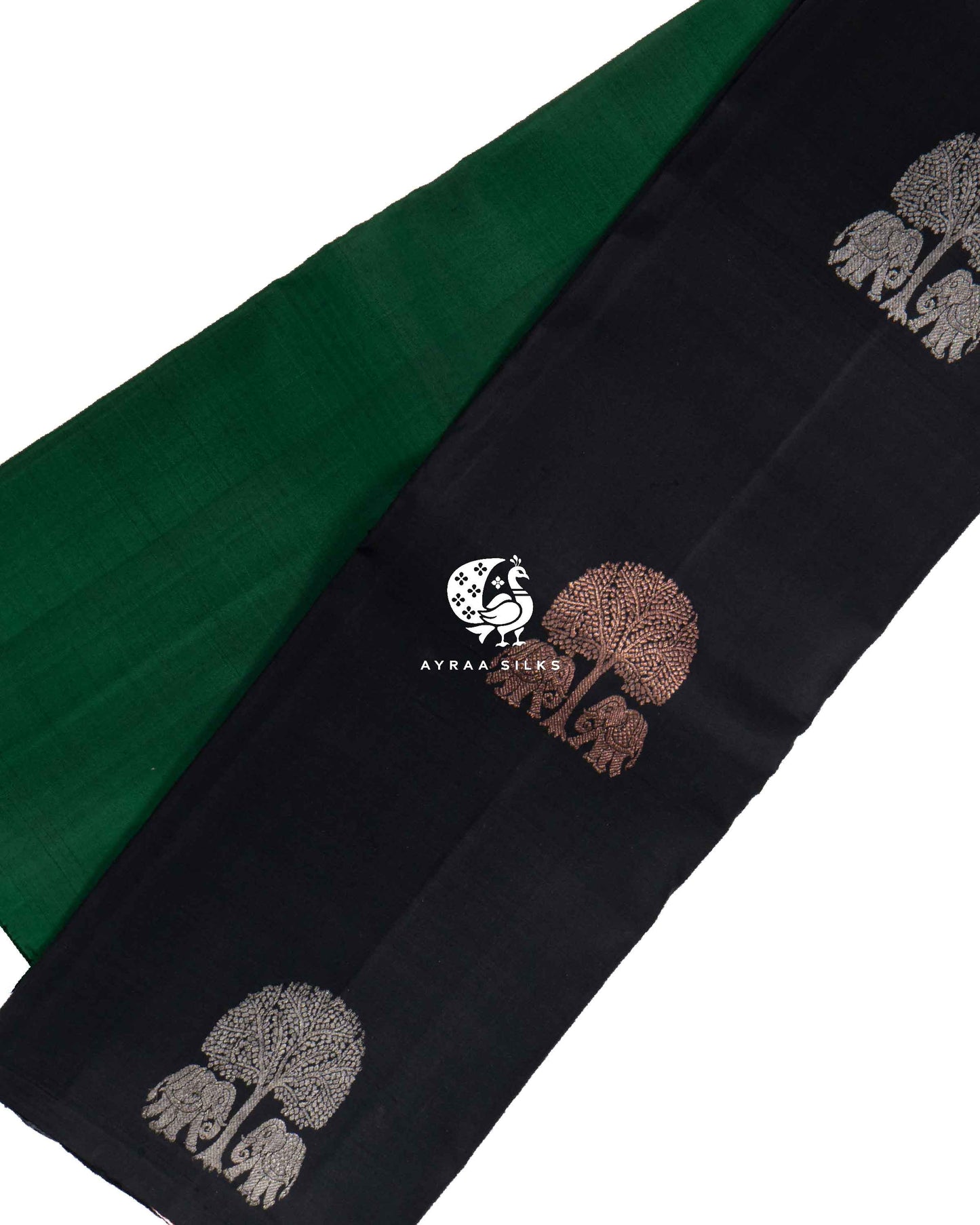 Black Annam Kanchipuram Saree
