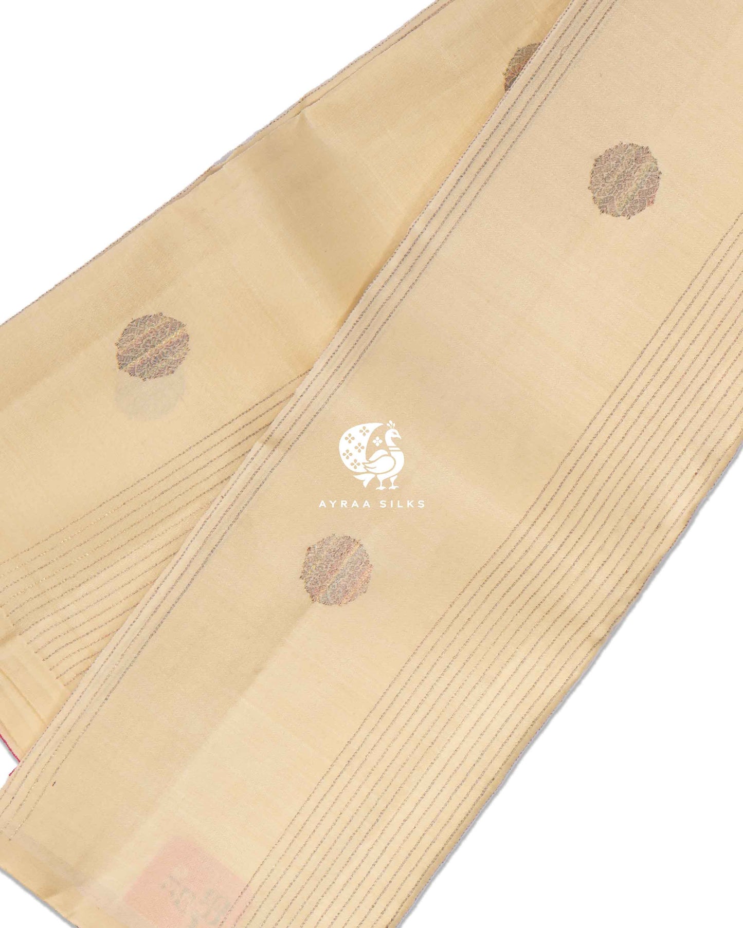 Ivory Multi-Zari Kanchipuram Saree