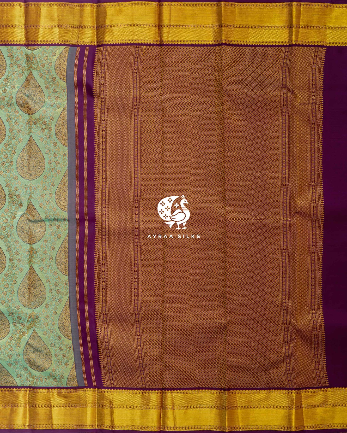 Mint Manga Kanchipuram Saree