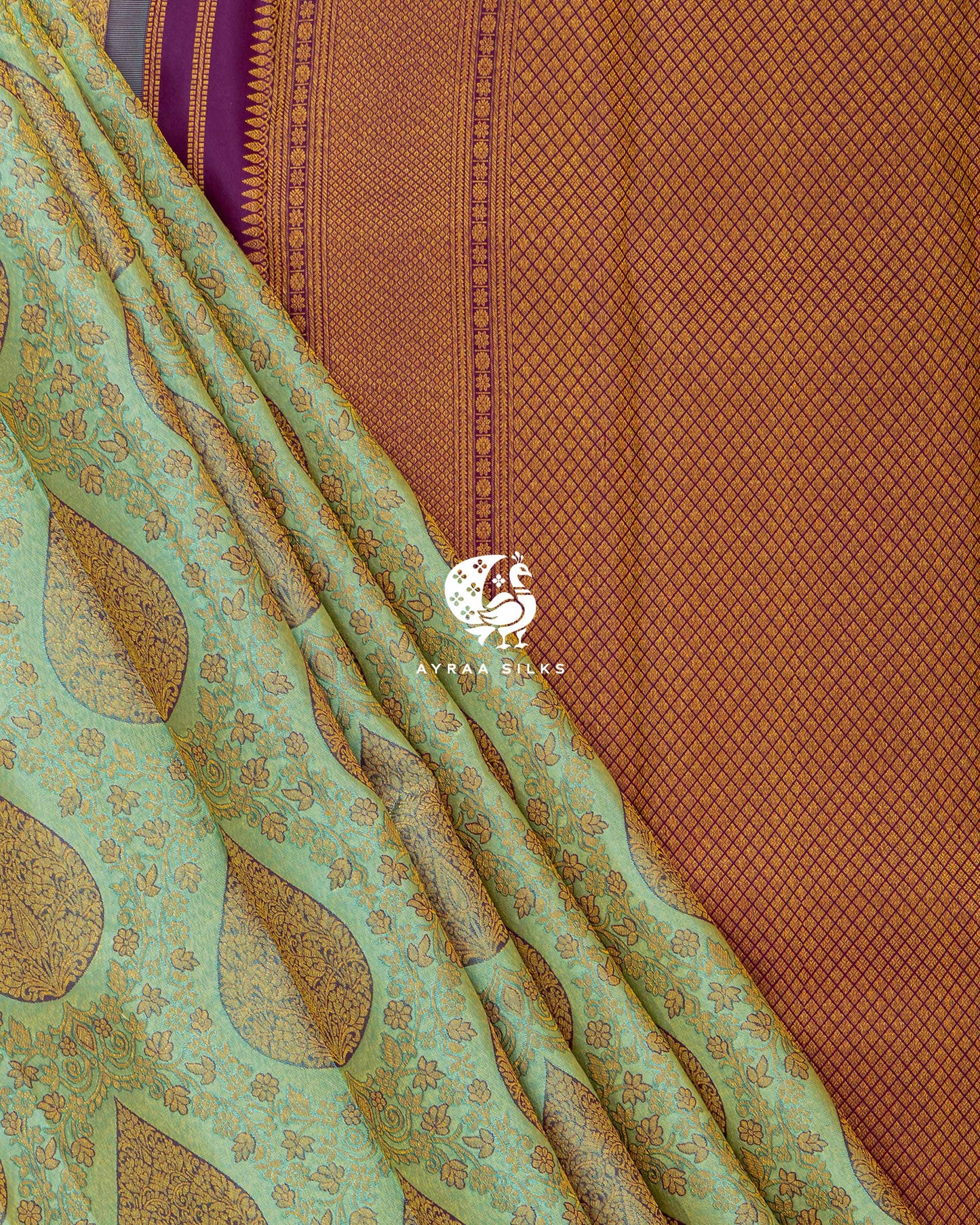 Mint Manga Kanchipuram Saree