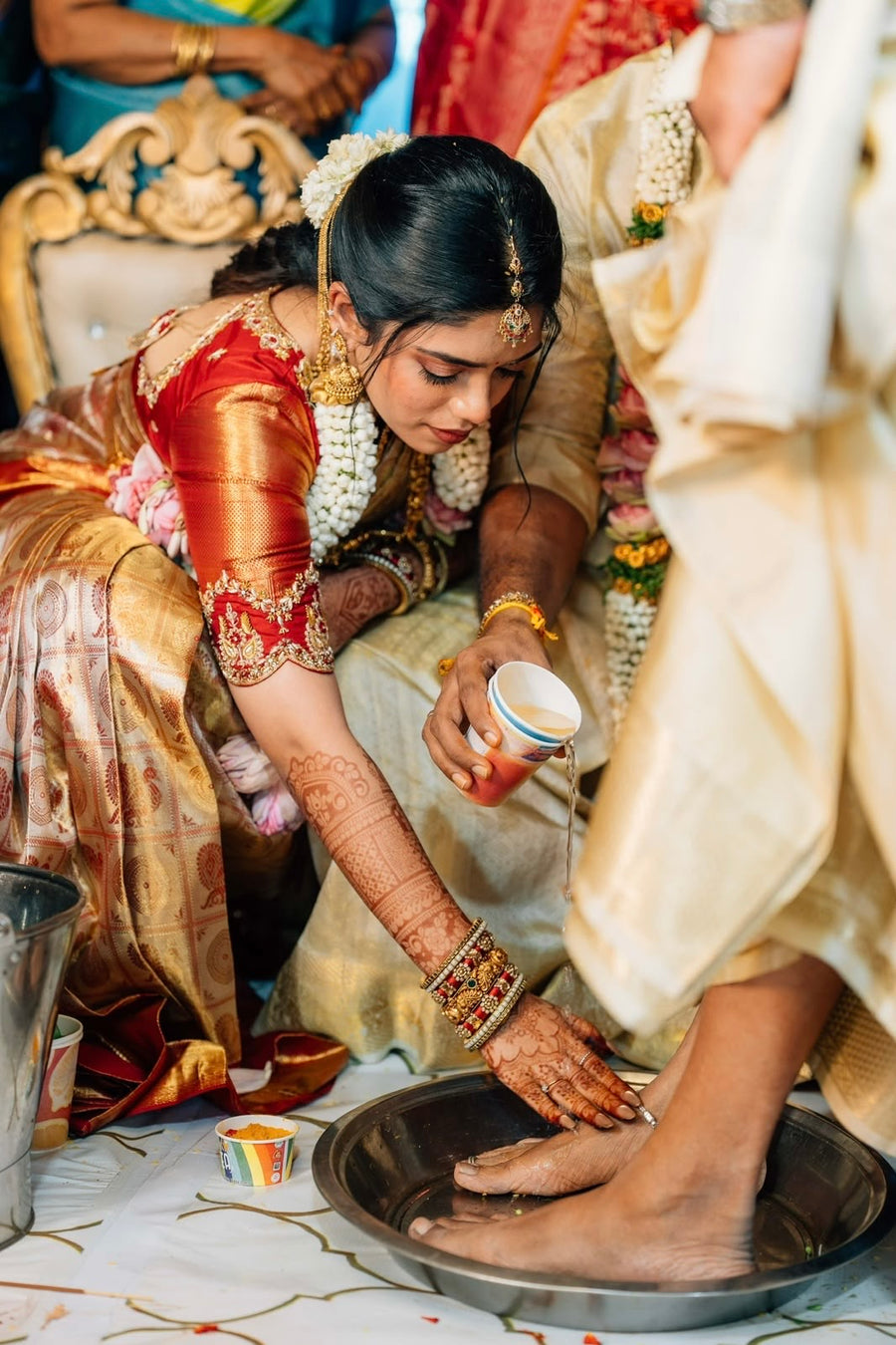 Woman wearing an Ayraa Silks saree