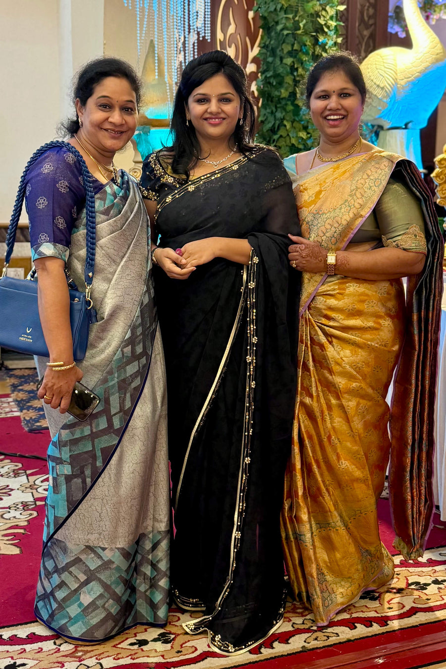 Woman wearing an Ayraa Silks saree