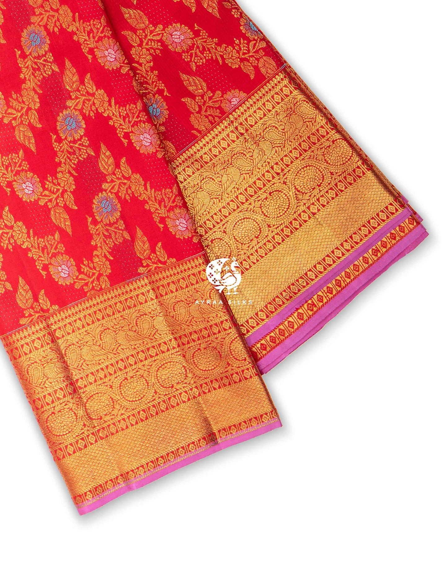 Red Malli Kanchipuram Saree