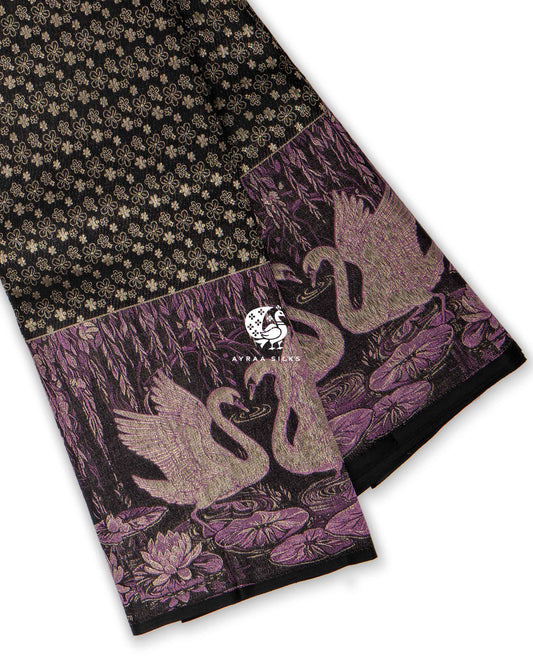 Black Annam Leela Kanchipuram Saree