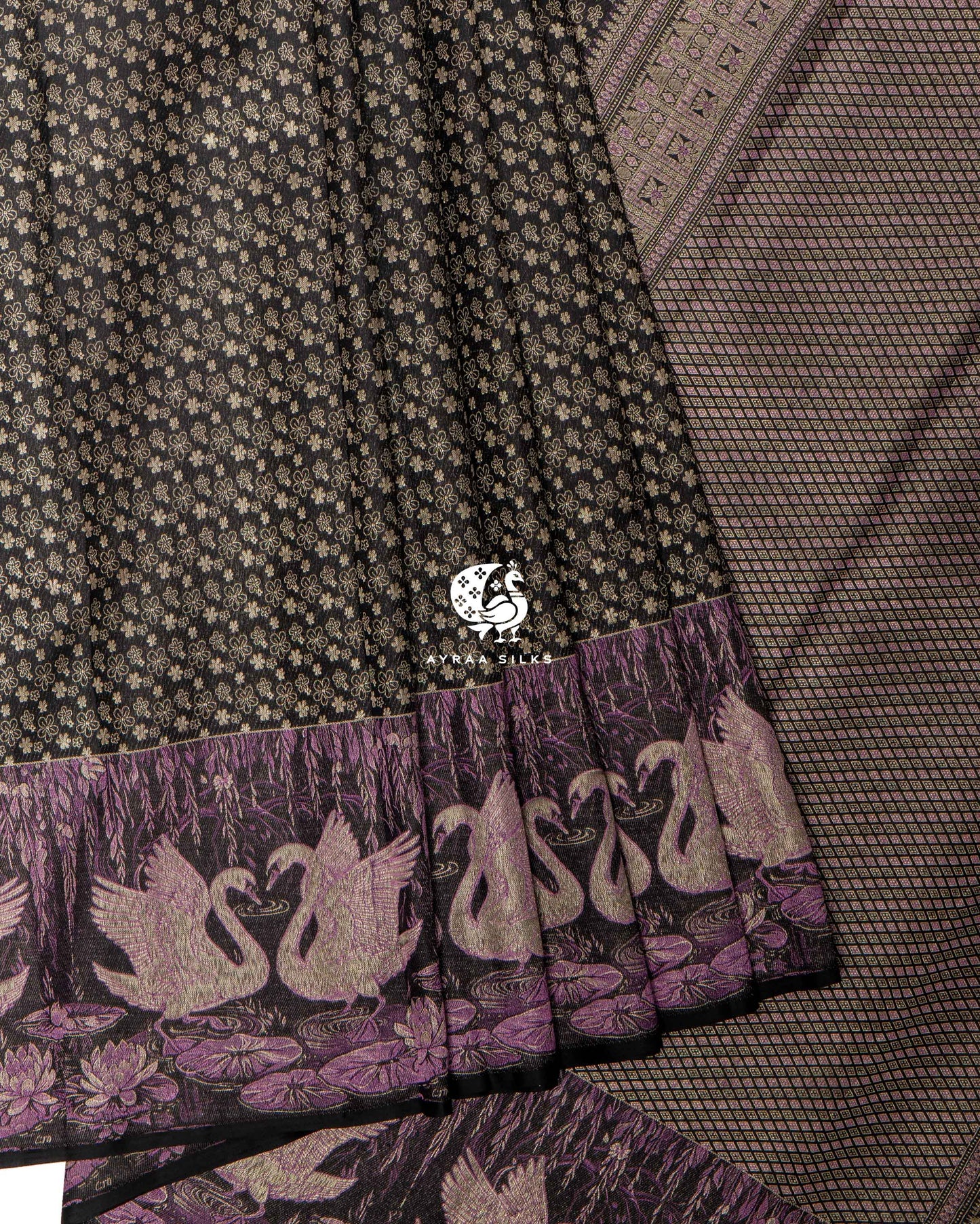 Black Annam Leela Kanchipuram Saree