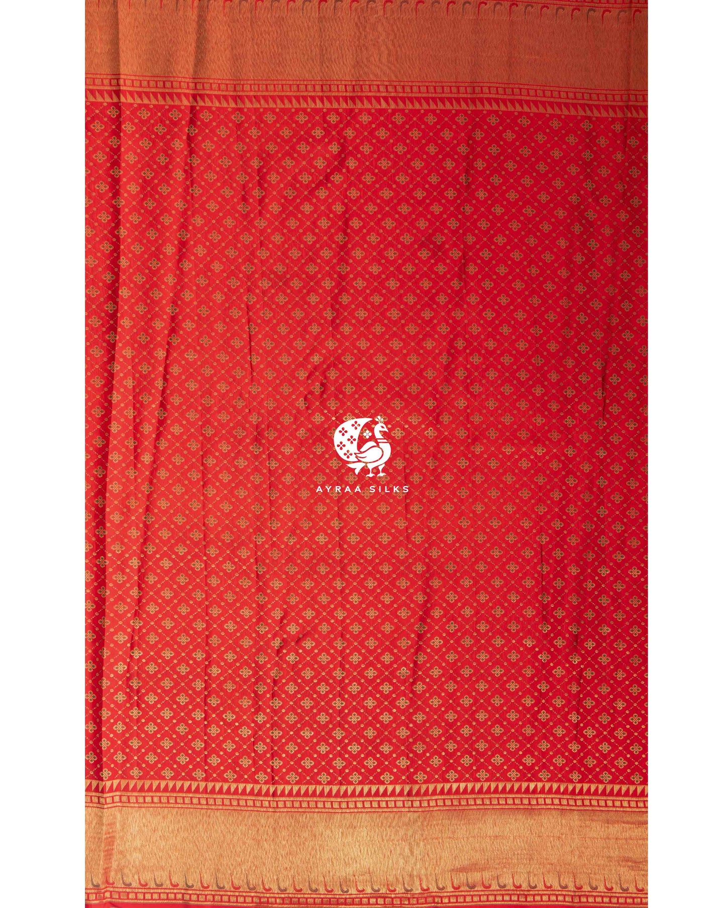 Vermilion Floral Paithani Saree