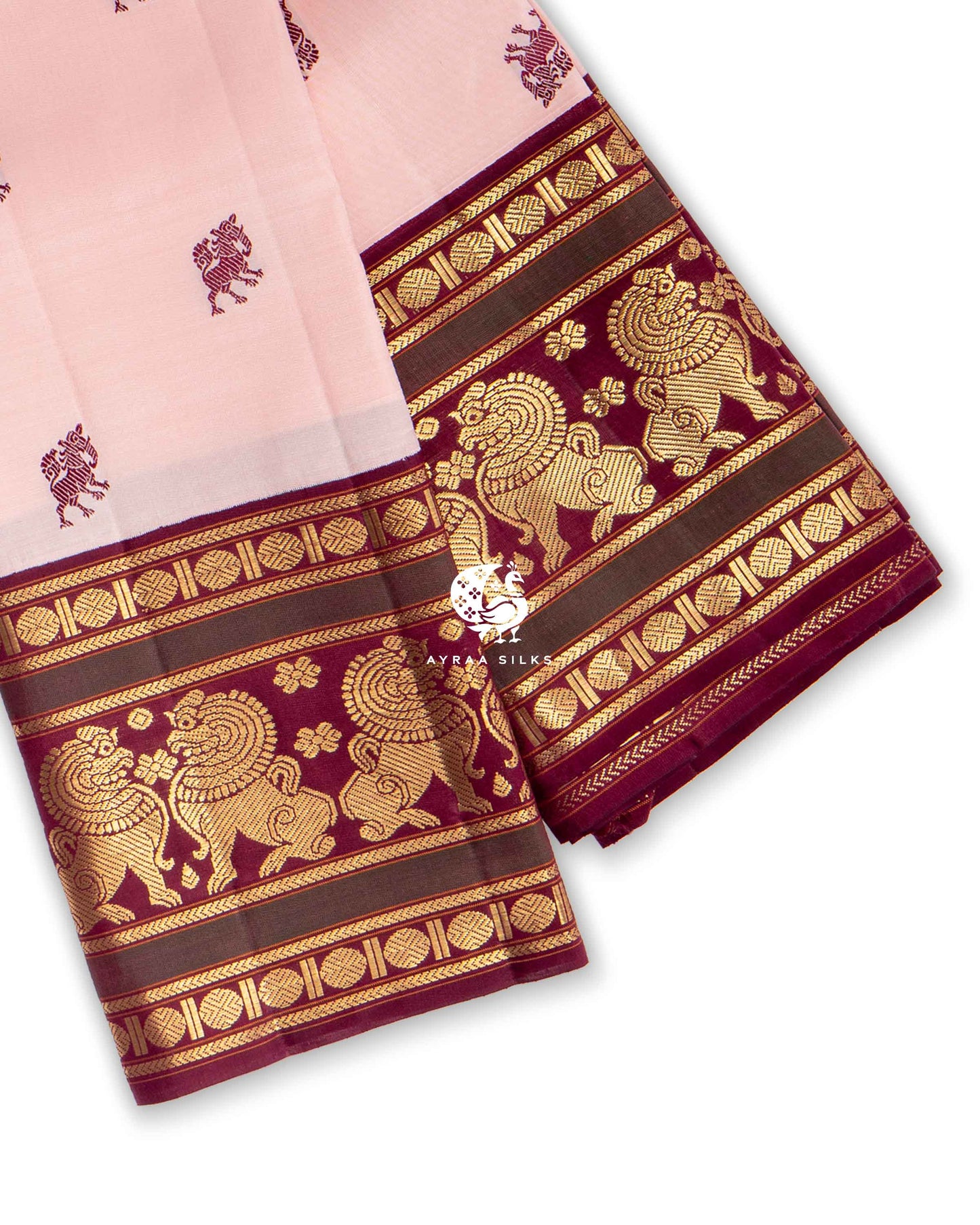 Blush Yazhi Kanchipuram Saree