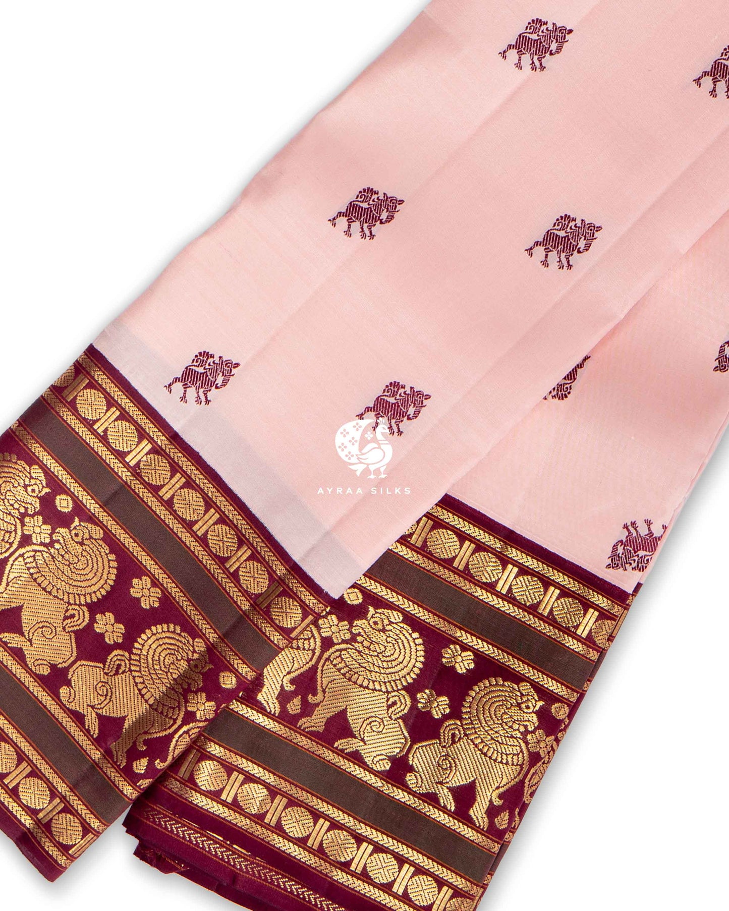 Blush Yazhi Kanchipuram Saree