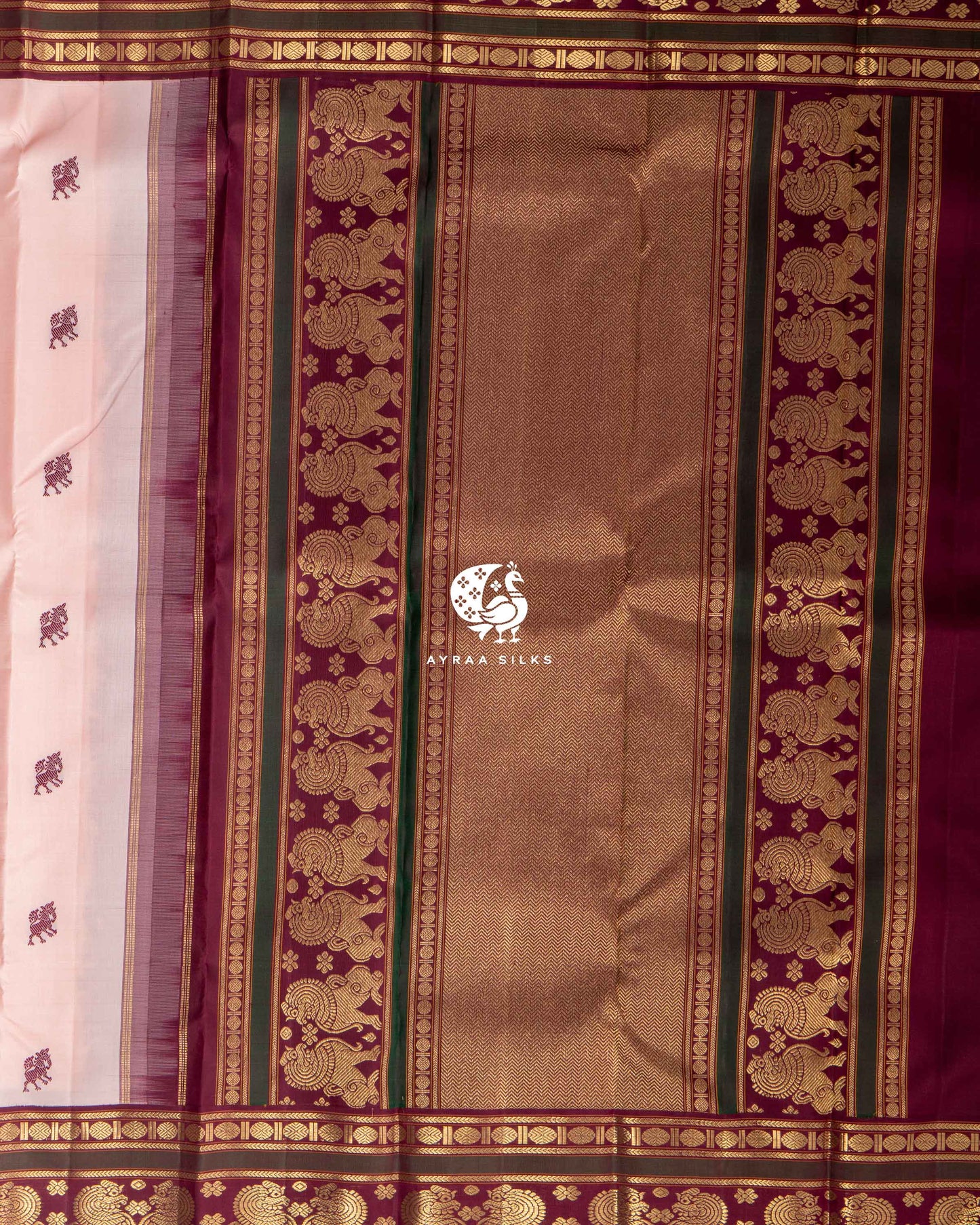 Blush Yazhi Kanchipuram Saree