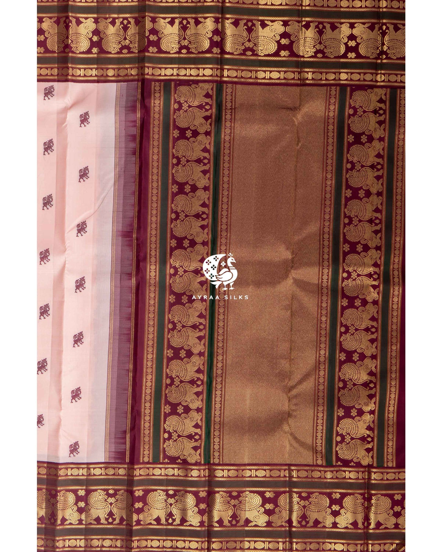 Blush Yazhi Kanchipuram Saree