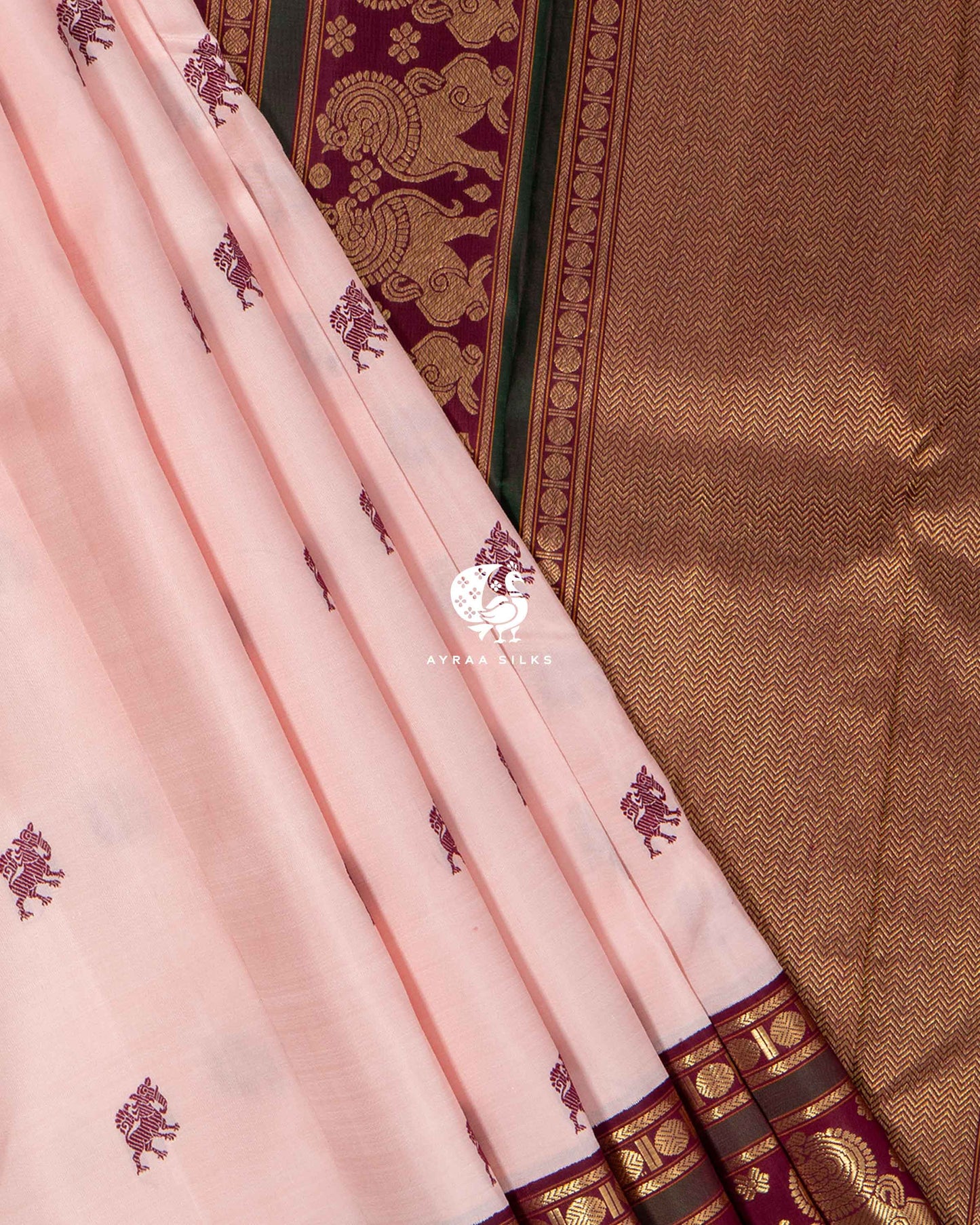 Blush Yazhi Kanchipuram Saree