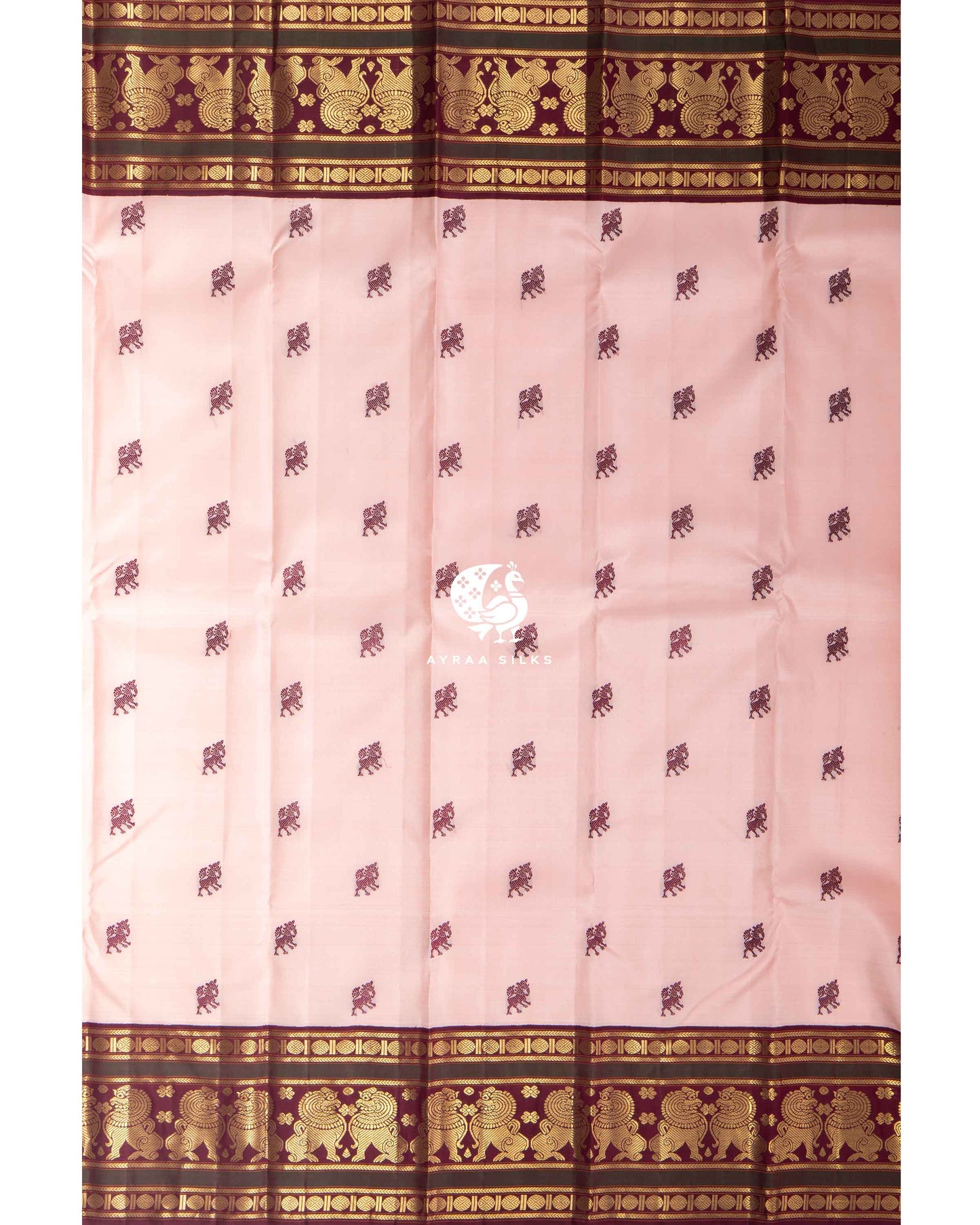 Blush Yazhi Kanchipuram Saree