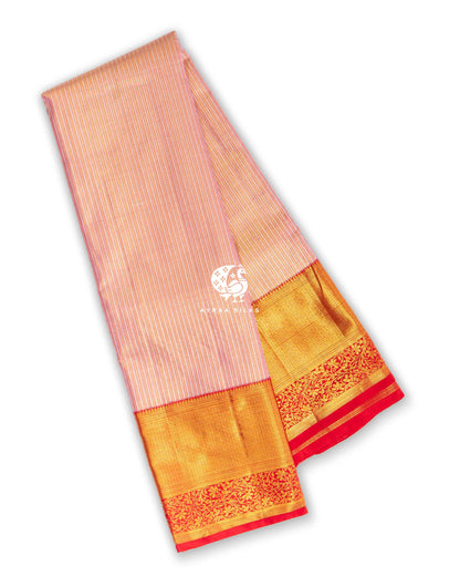 Rose Mist Zari Kanchipuram Silk Saree