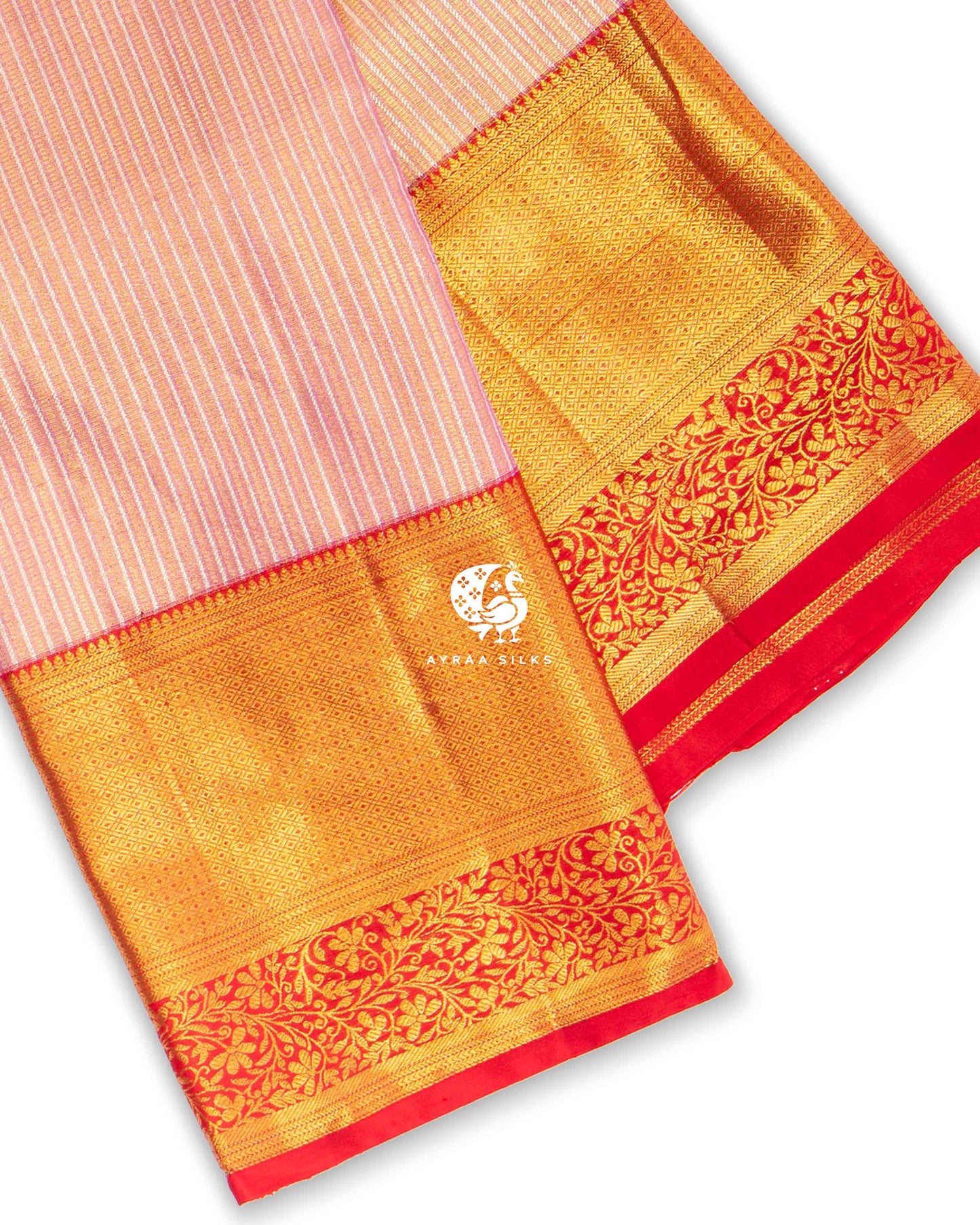 Rose Mist Zari Kanchipuram Saree