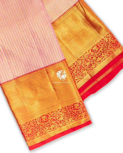 Rose Mist Zari Kanchipuram Silk Saree