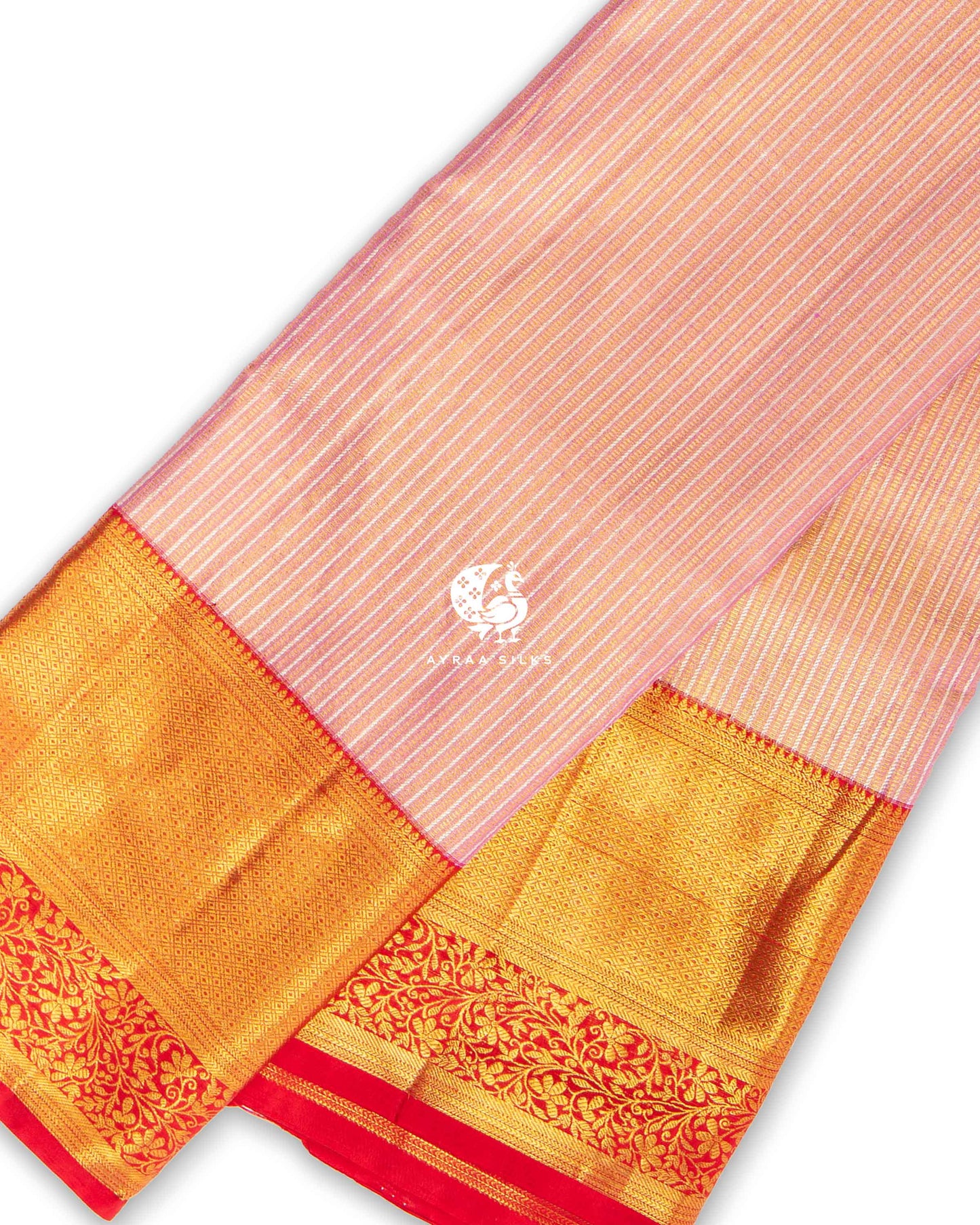 Rose Mist Zari Kanchipuram Saree