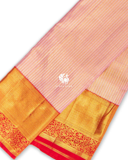 Rose Mist Zari Kanchipuram Silk Saree