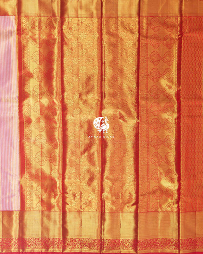 Rose Mist Zari Kanchipuram Silk Saree
