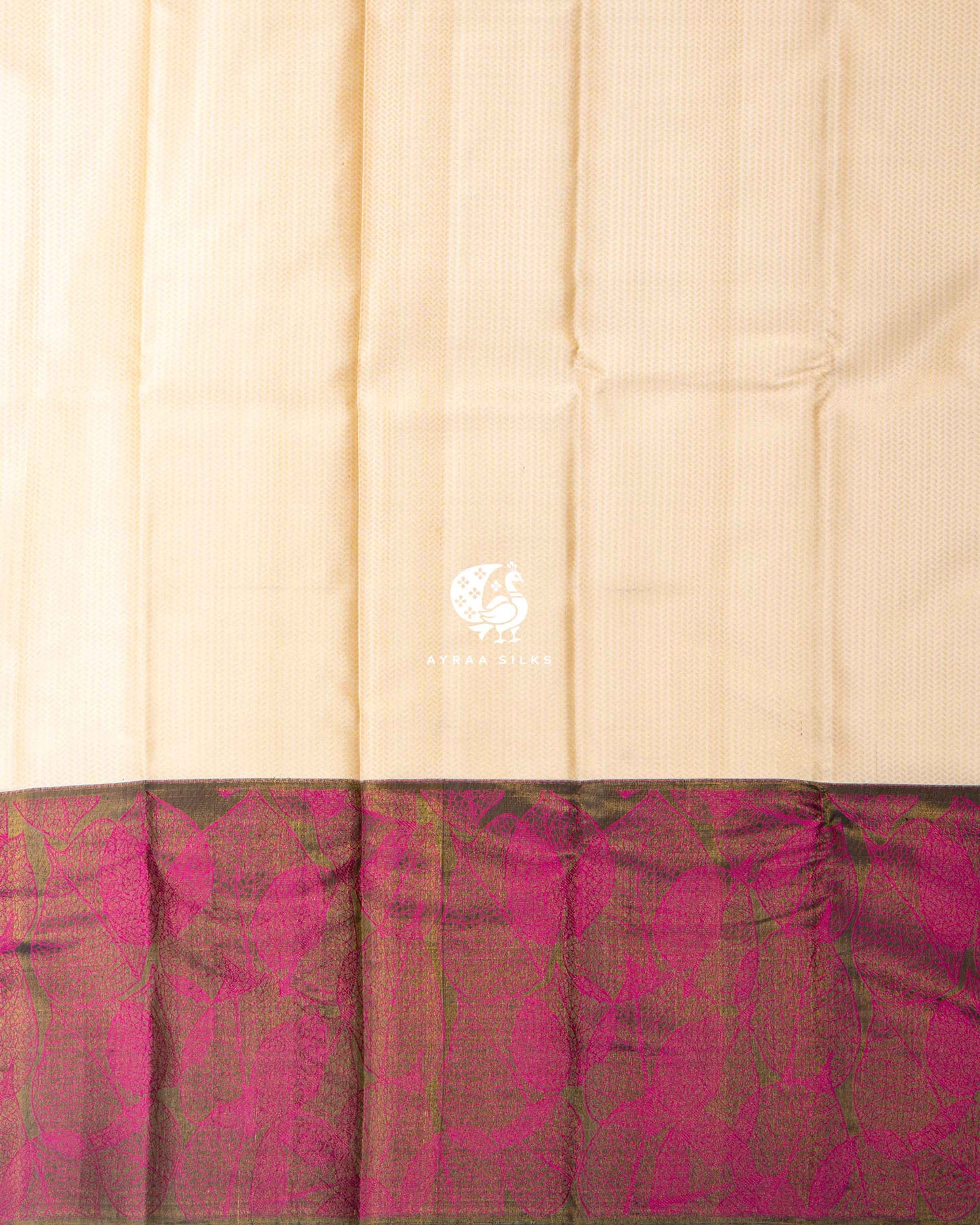 Ivory Abstract Kanchipuram Saree