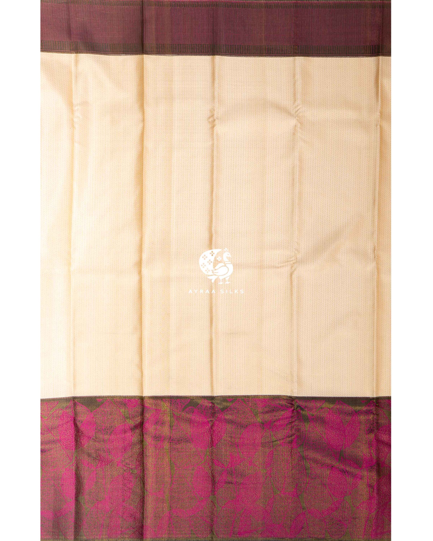 Ivory Abstract Kanchipuram Saree