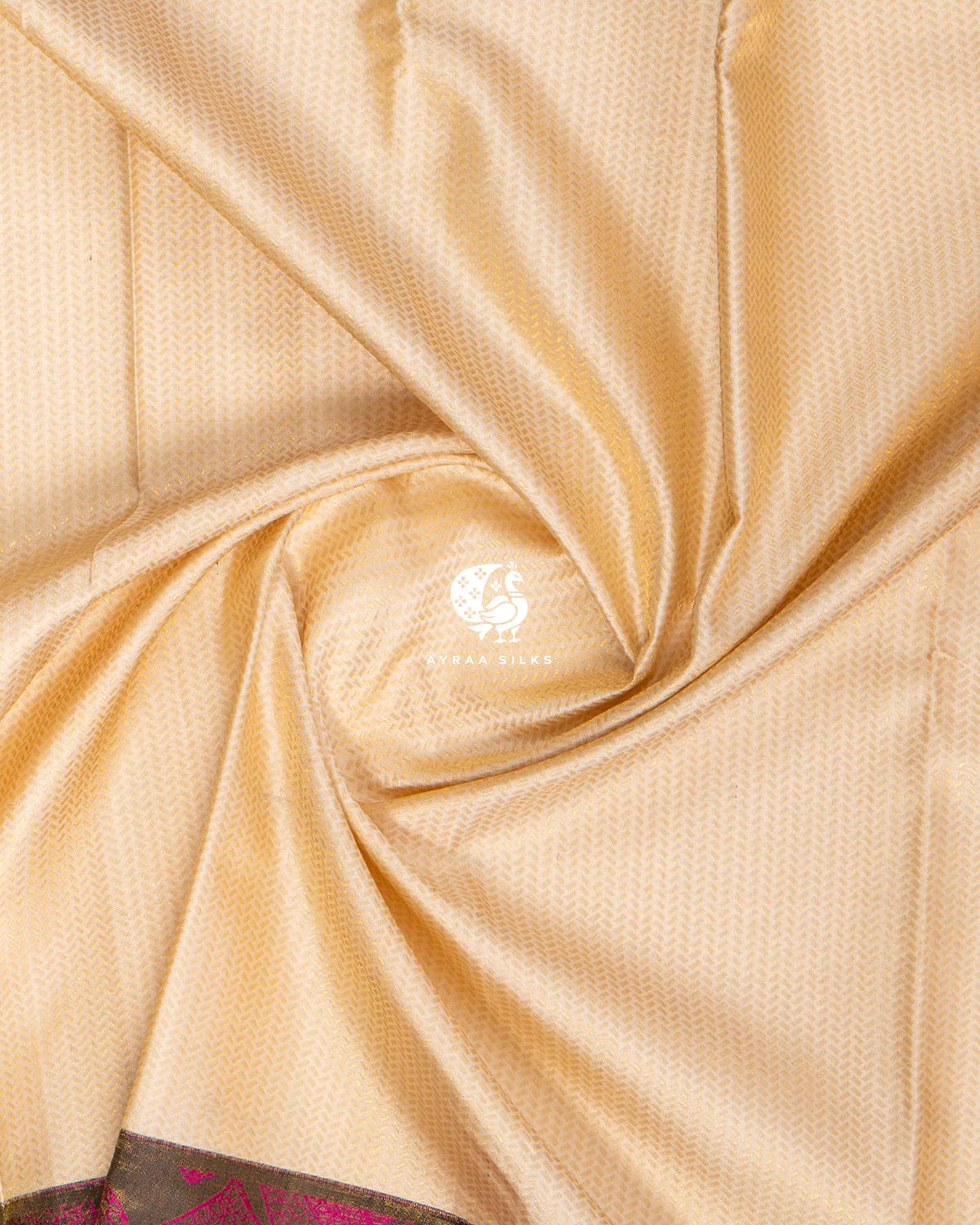 Ivory Abstract Kanchipuram Saree