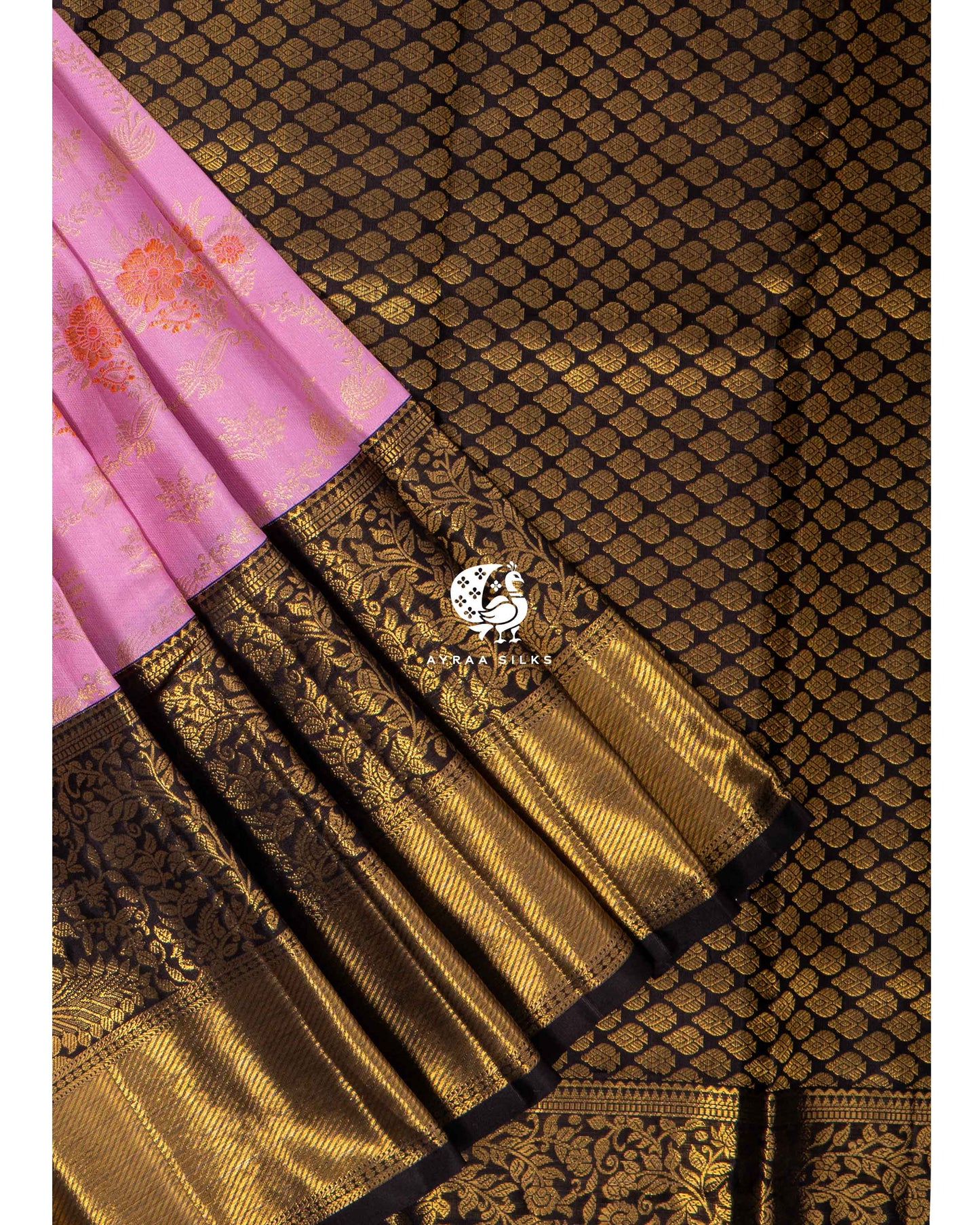Blush Valli Kanchipuram Saree