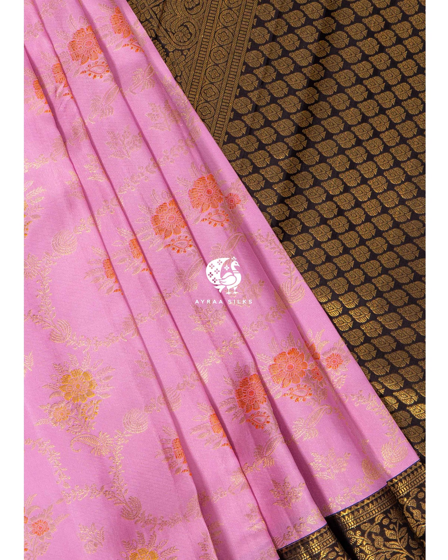 Blush Valli Kanchipuram Saree