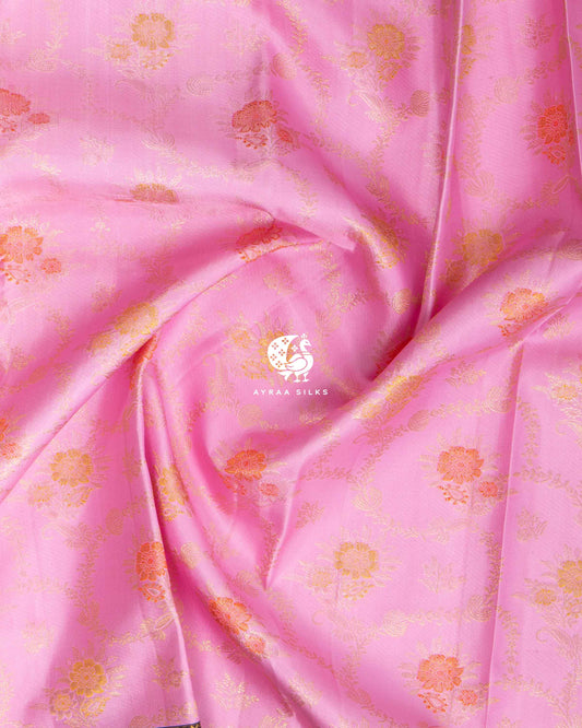 Blush Valli Kanchipuram Saree