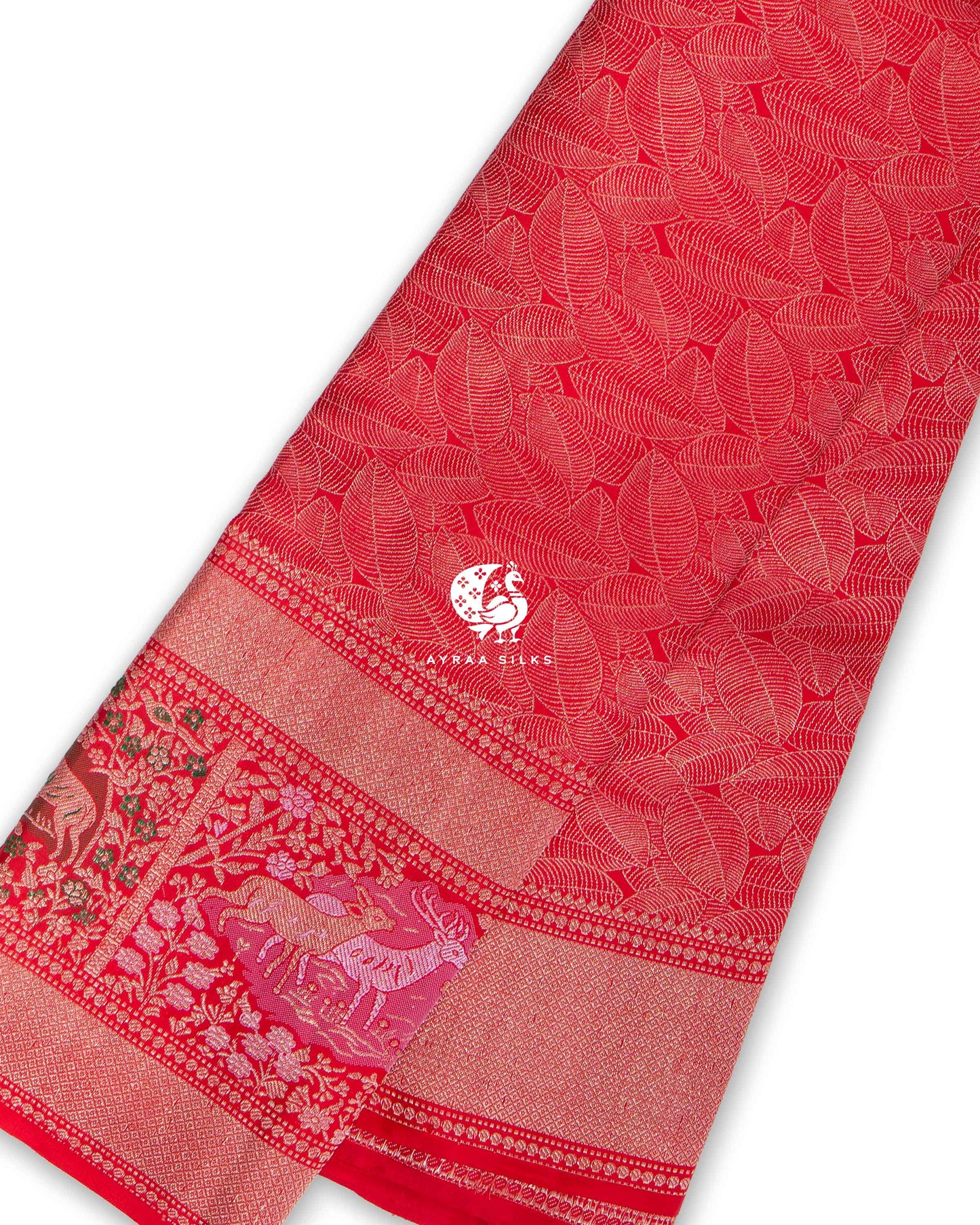 Deep Red Aranya Kanchipuram Saree