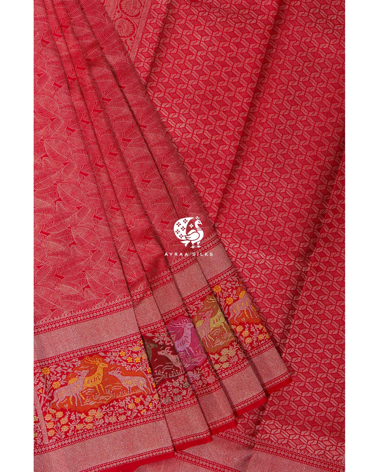 Deep Red Aranya Kanchipuram Saree