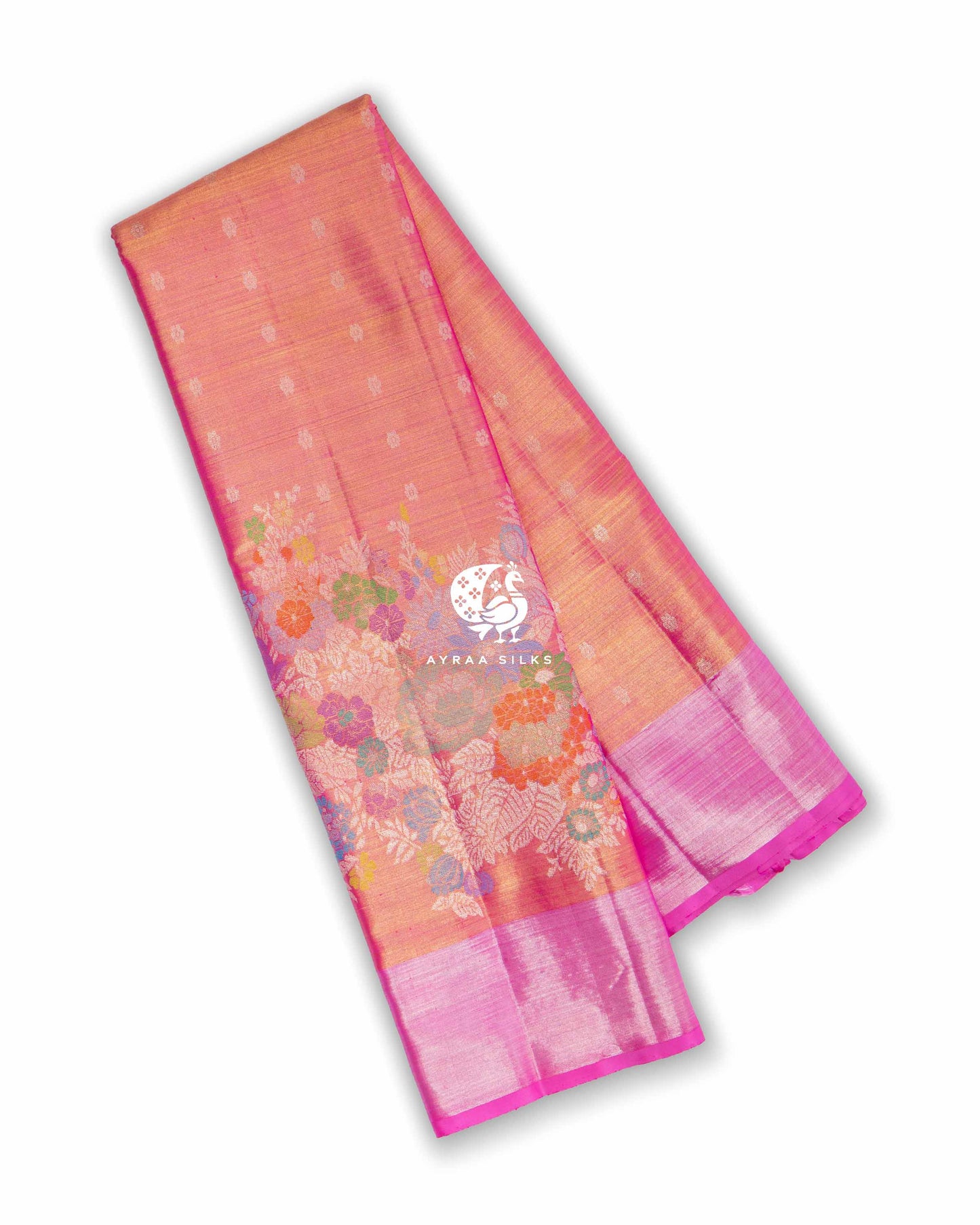 Pink Meenakari Kanchipuram Saree