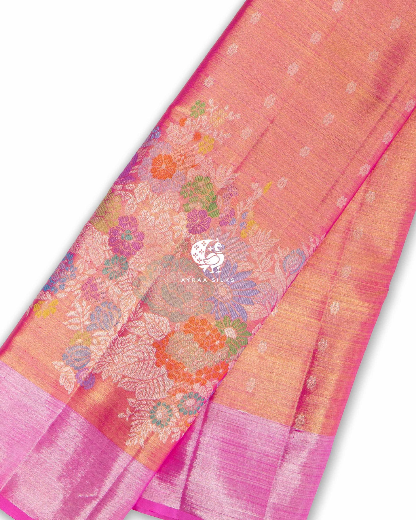Pink Meenakari Kanchipuram Saree