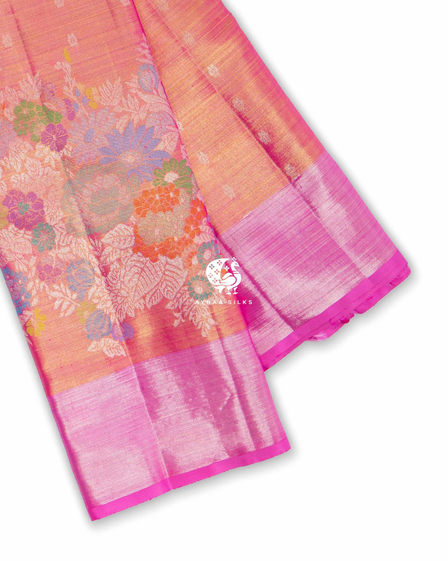 Pink Meenakari Kanchipuram Saree