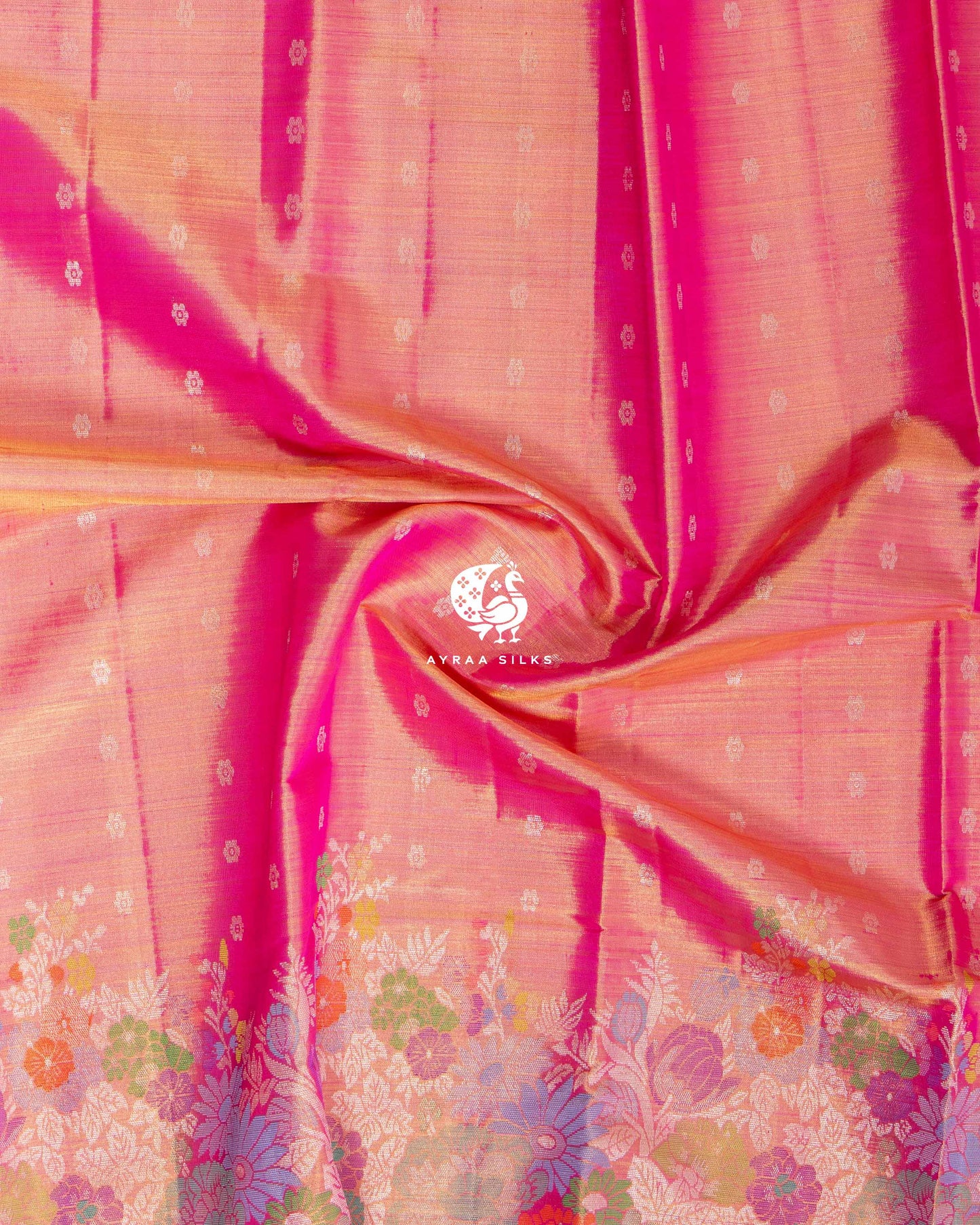 Pink Meenakari Kanchipuram Saree