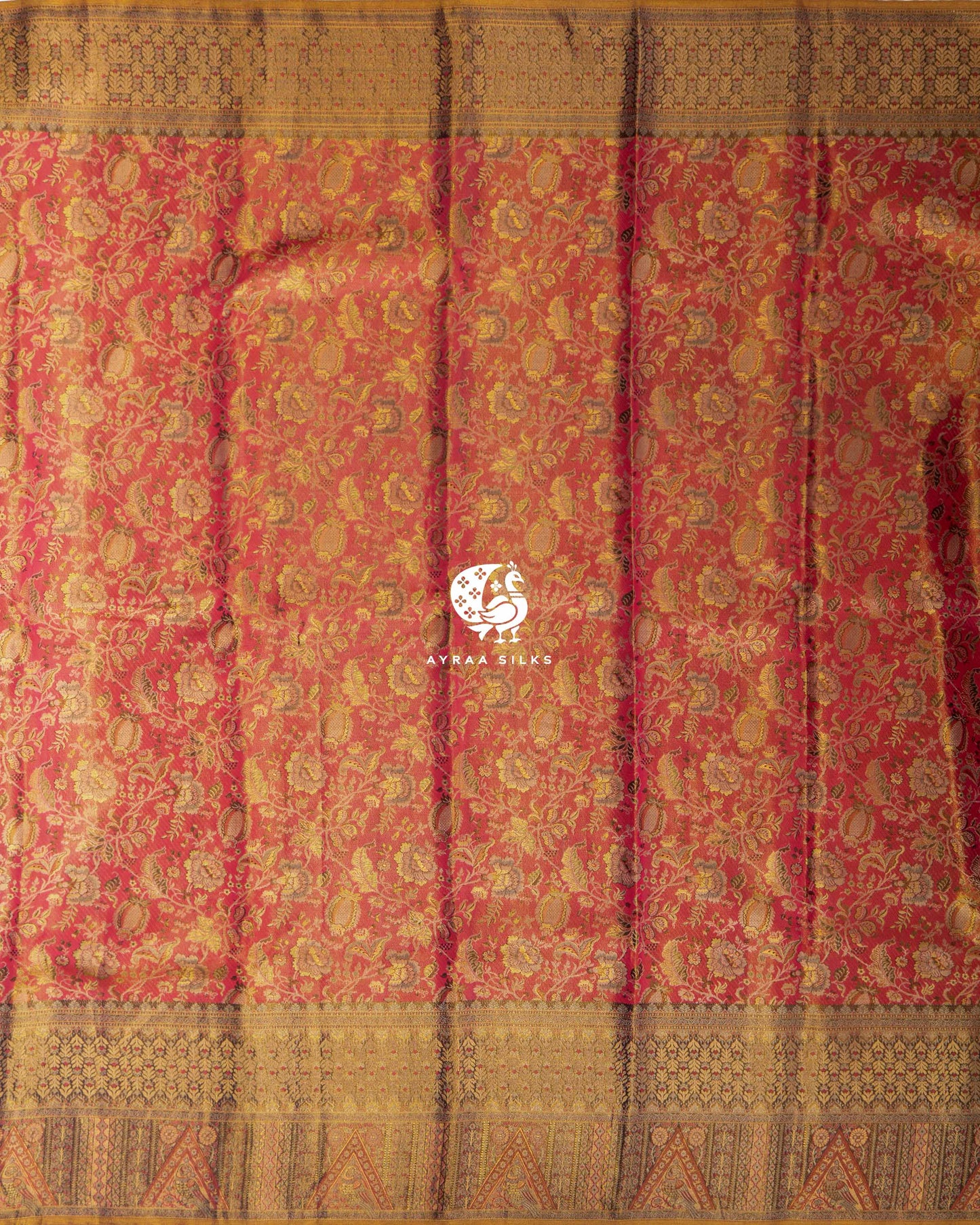 Coral Zari Kanchipuram Saree