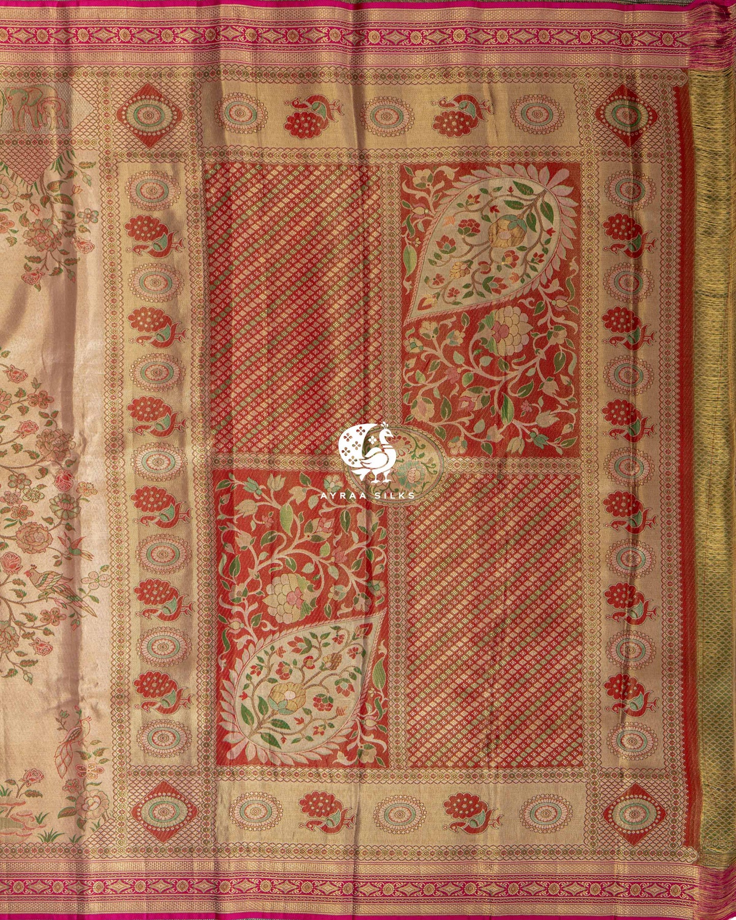 Gold Pictorial Kanchipuram Saree