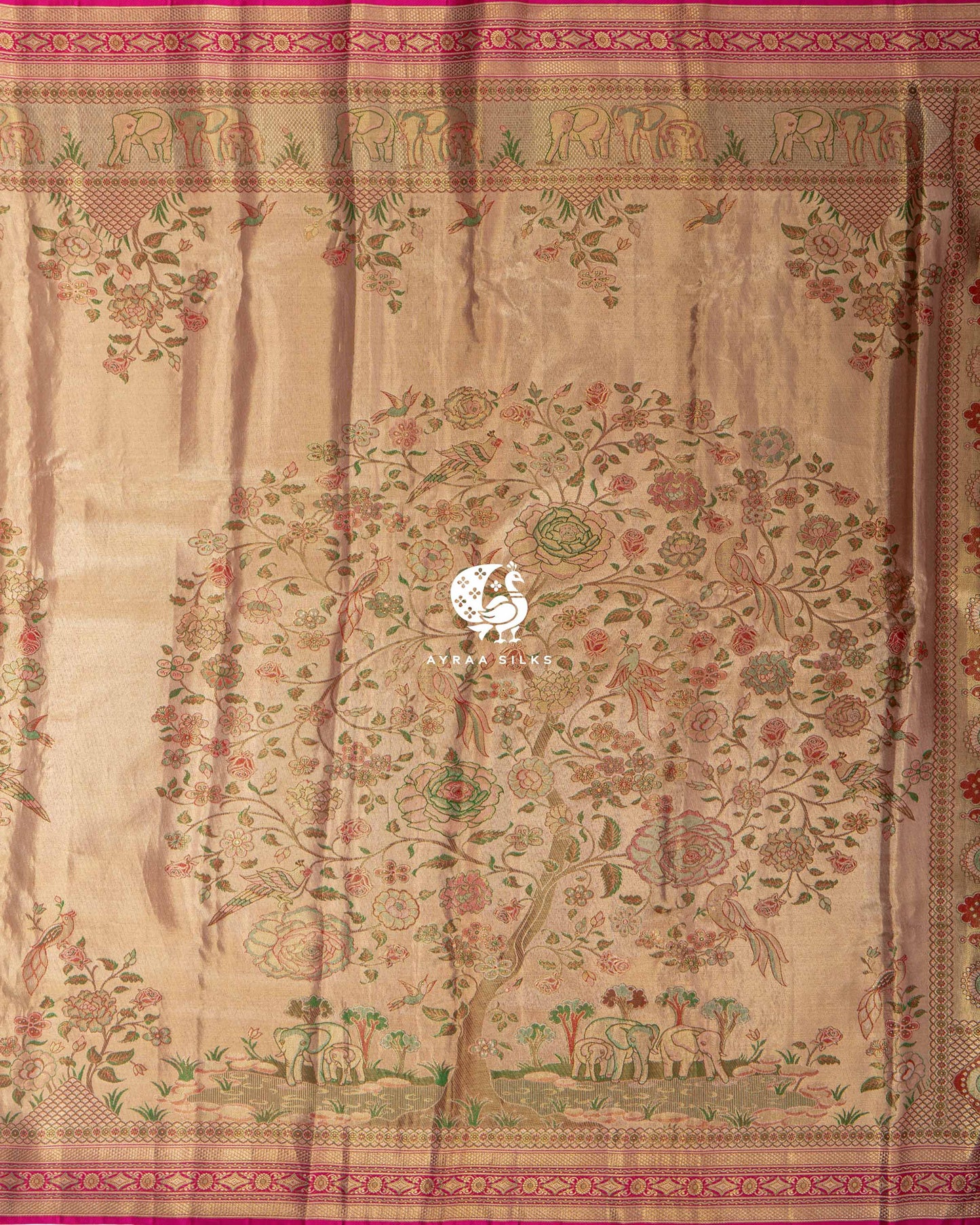 Gold Pictorial Kanchipuram Saree
