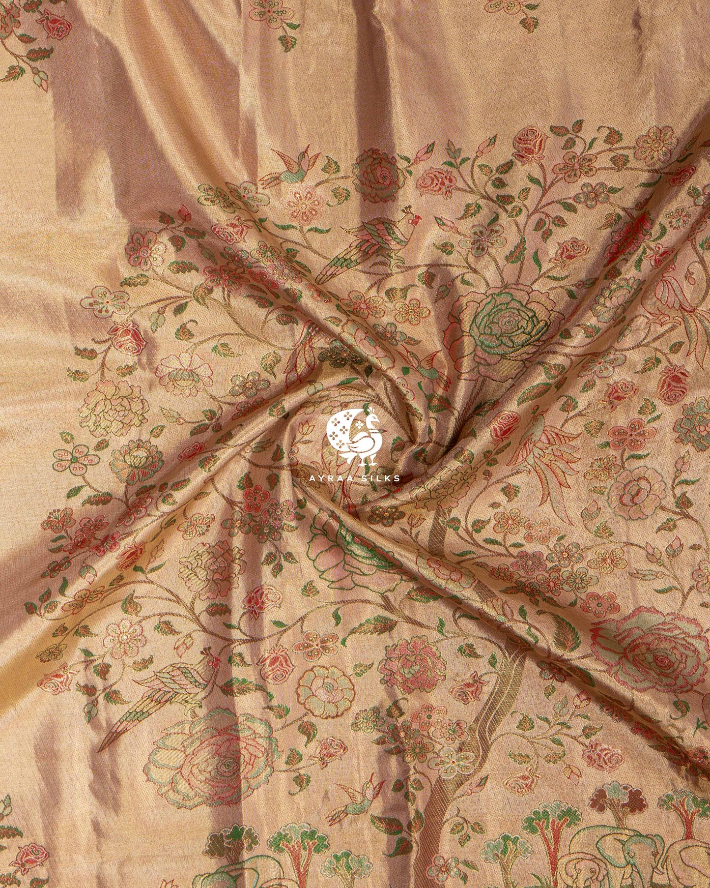 Gold Pictorial Kanchipuram Saree