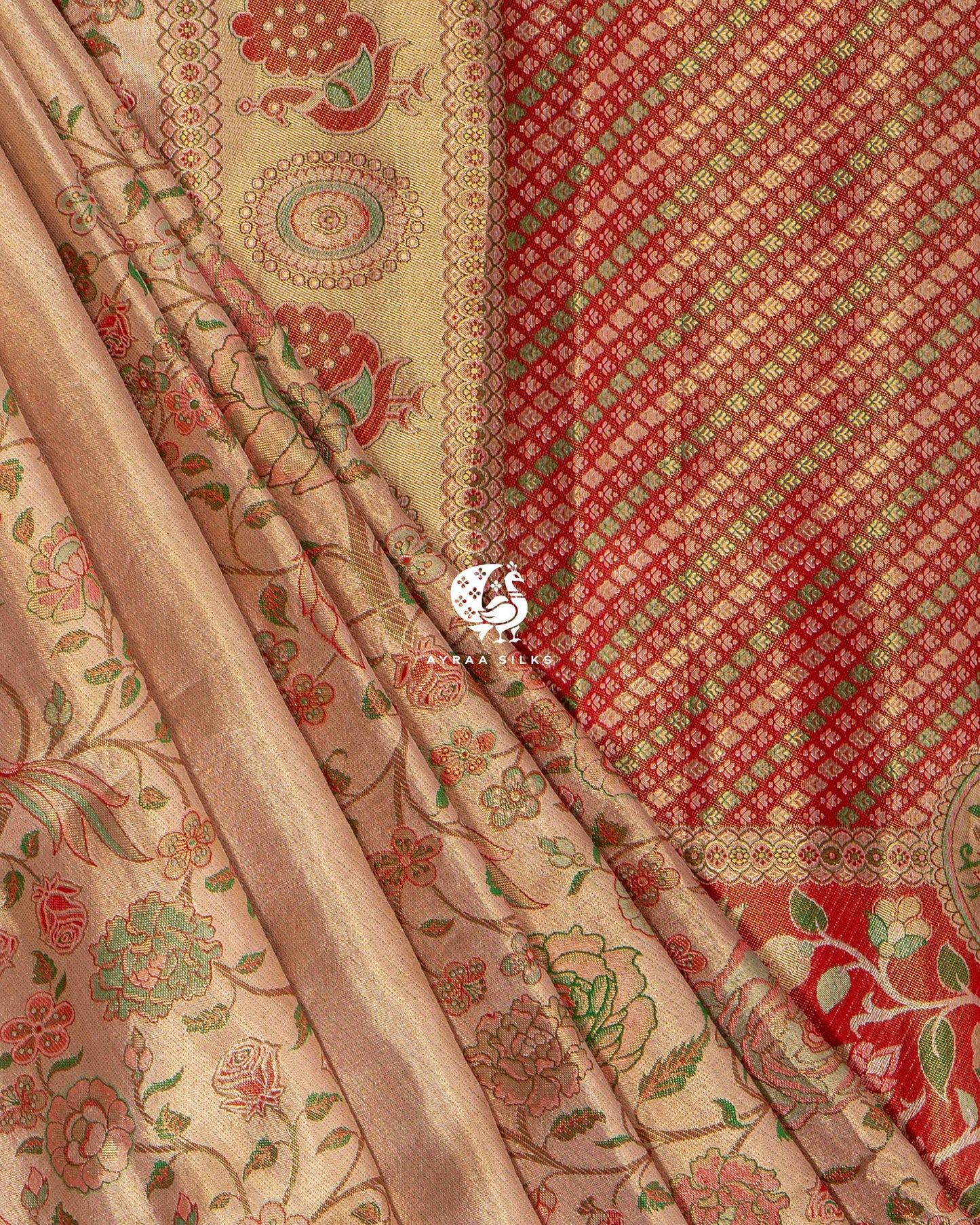 Gold Pictorial Kanchipuram Saree