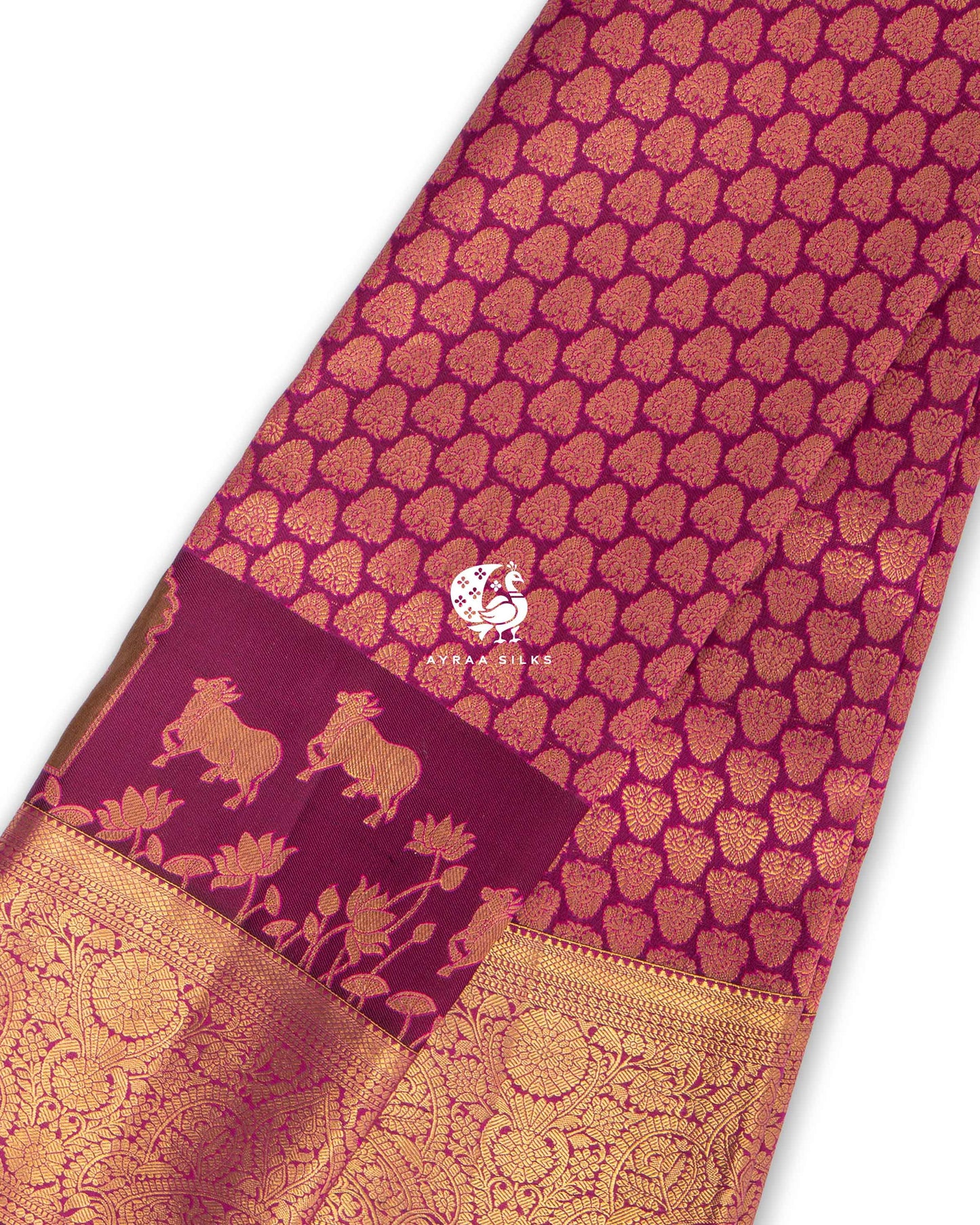 Rani Rudraksha Kanchipuram Saree