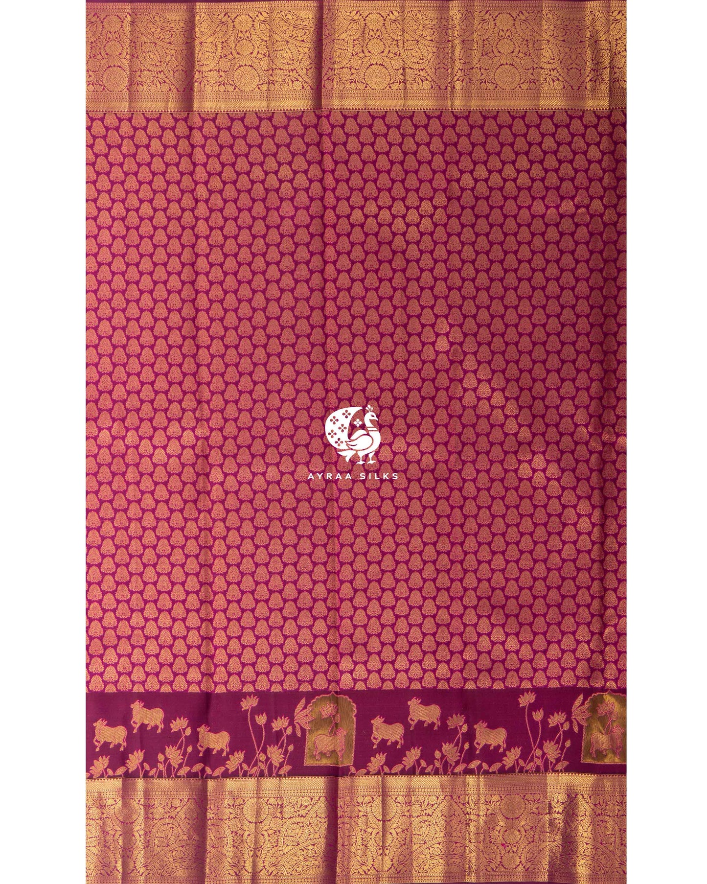 Rani Rudraksha Kanchipuram Saree